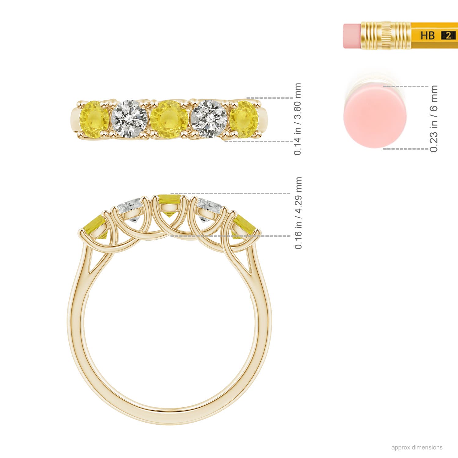 A - Yellow Sapphire / 1.18 CT / 14 KT Yellow Gold