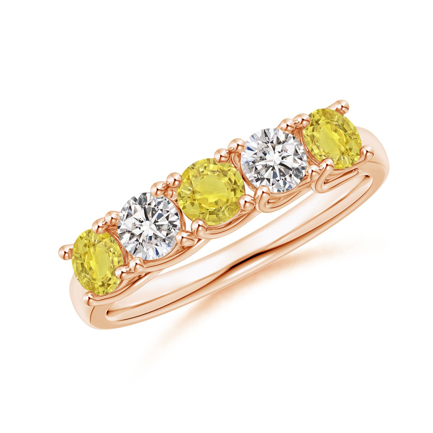 AA - Yellow Sapphire / 1.18 CT / 14 KT Rose Gold