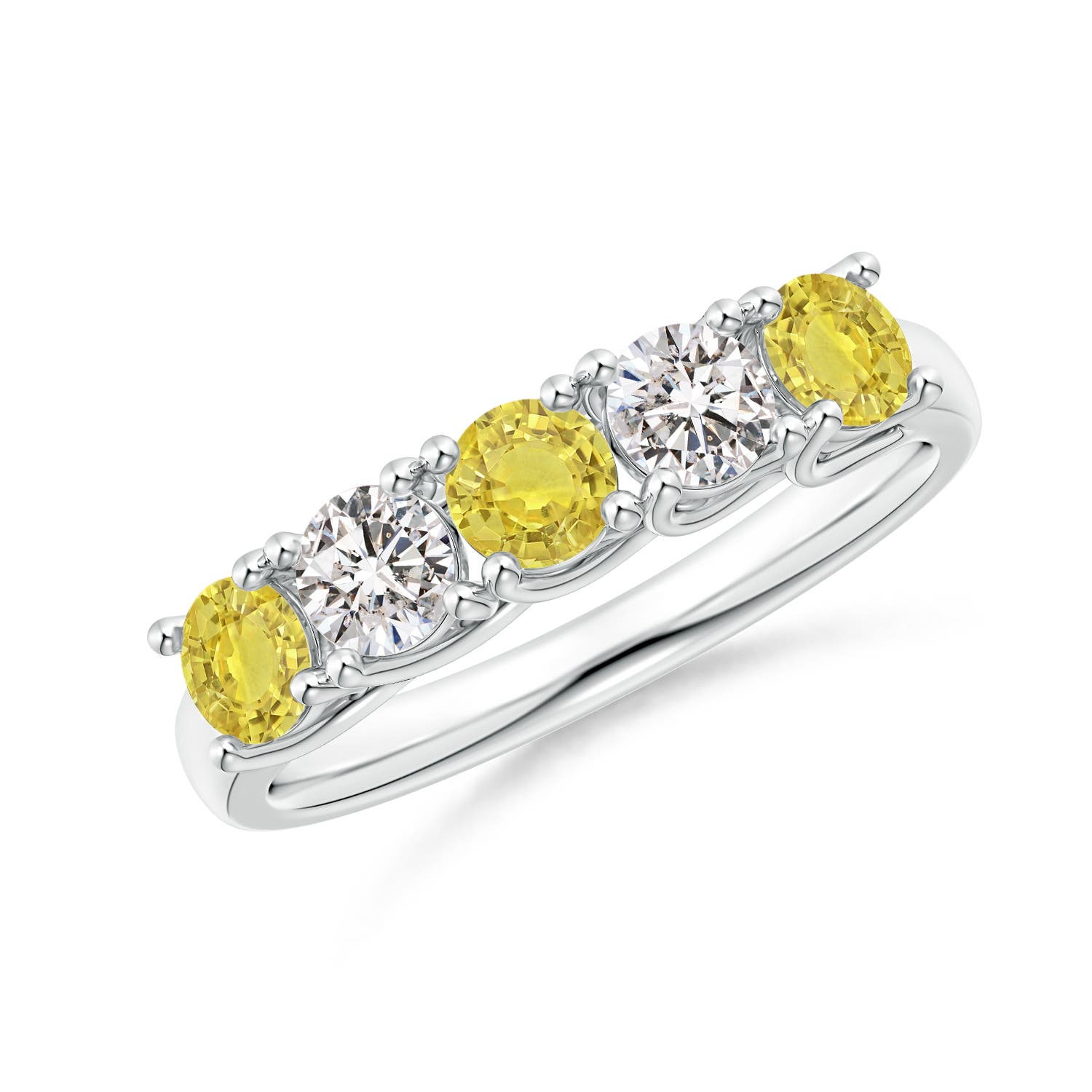 AA - Yellow Sapphire / 1.18 CT / 14 KT White Gold