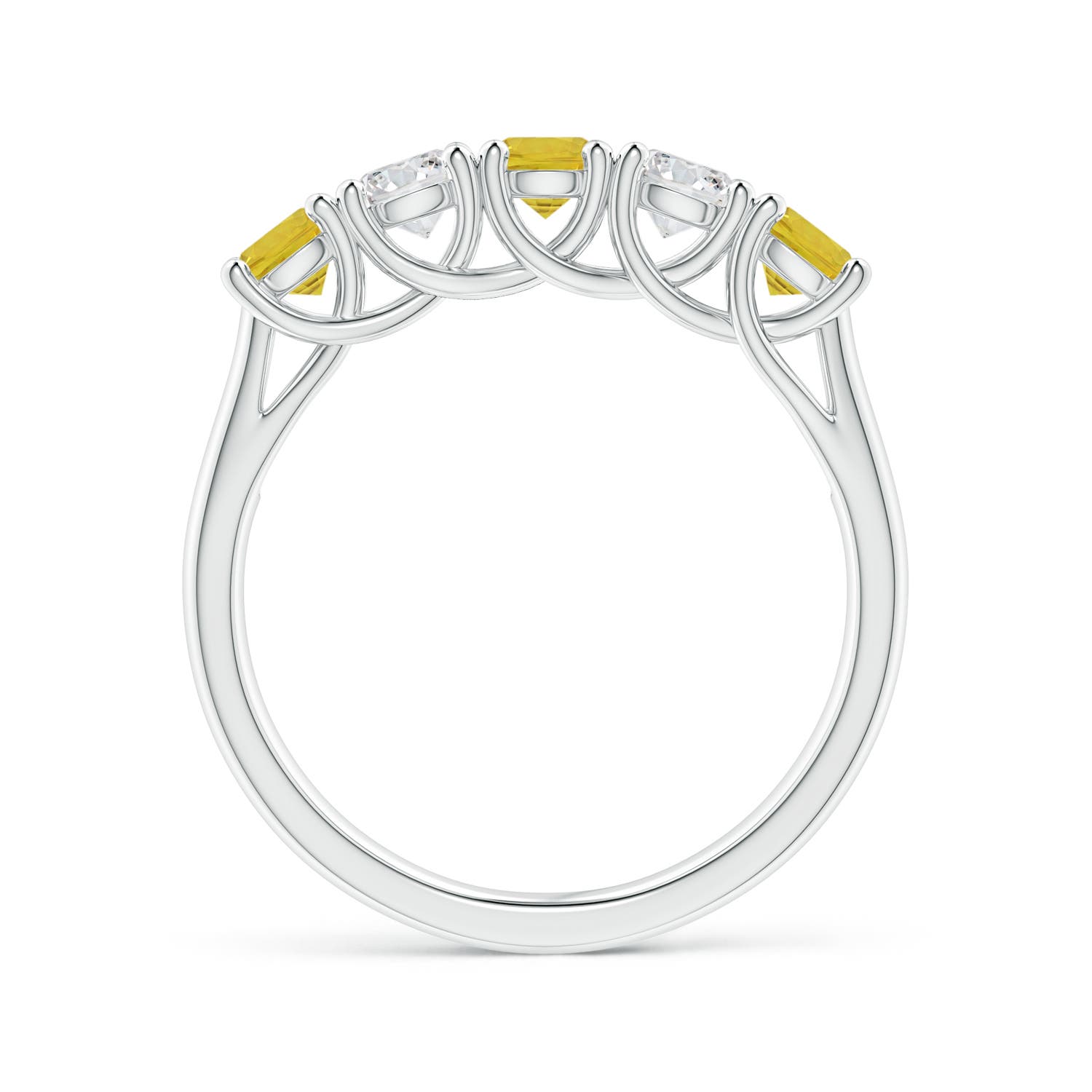 AAA - Yellow Sapphire / 1.18 CT / 14 KT White Gold