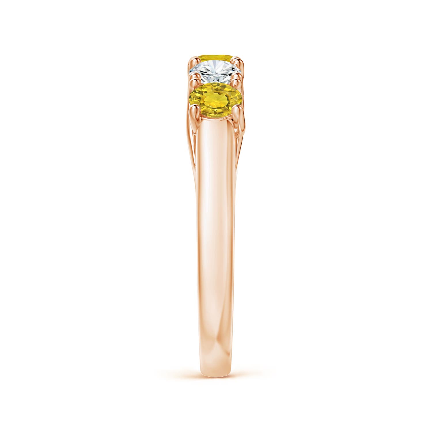 AAAA - Yellow Sapphire / 1.18 CT / 14 KT Rose Gold