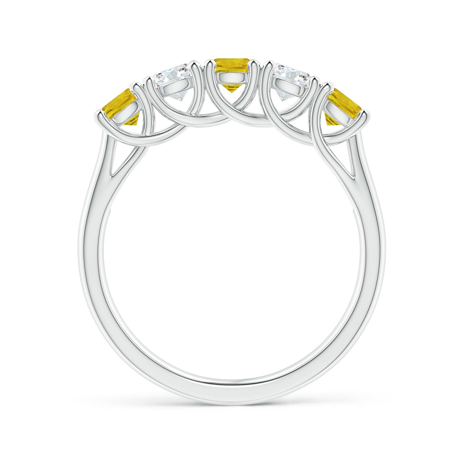 AAAA - Yellow Sapphire / 1.18 CT / 14 KT White Gold