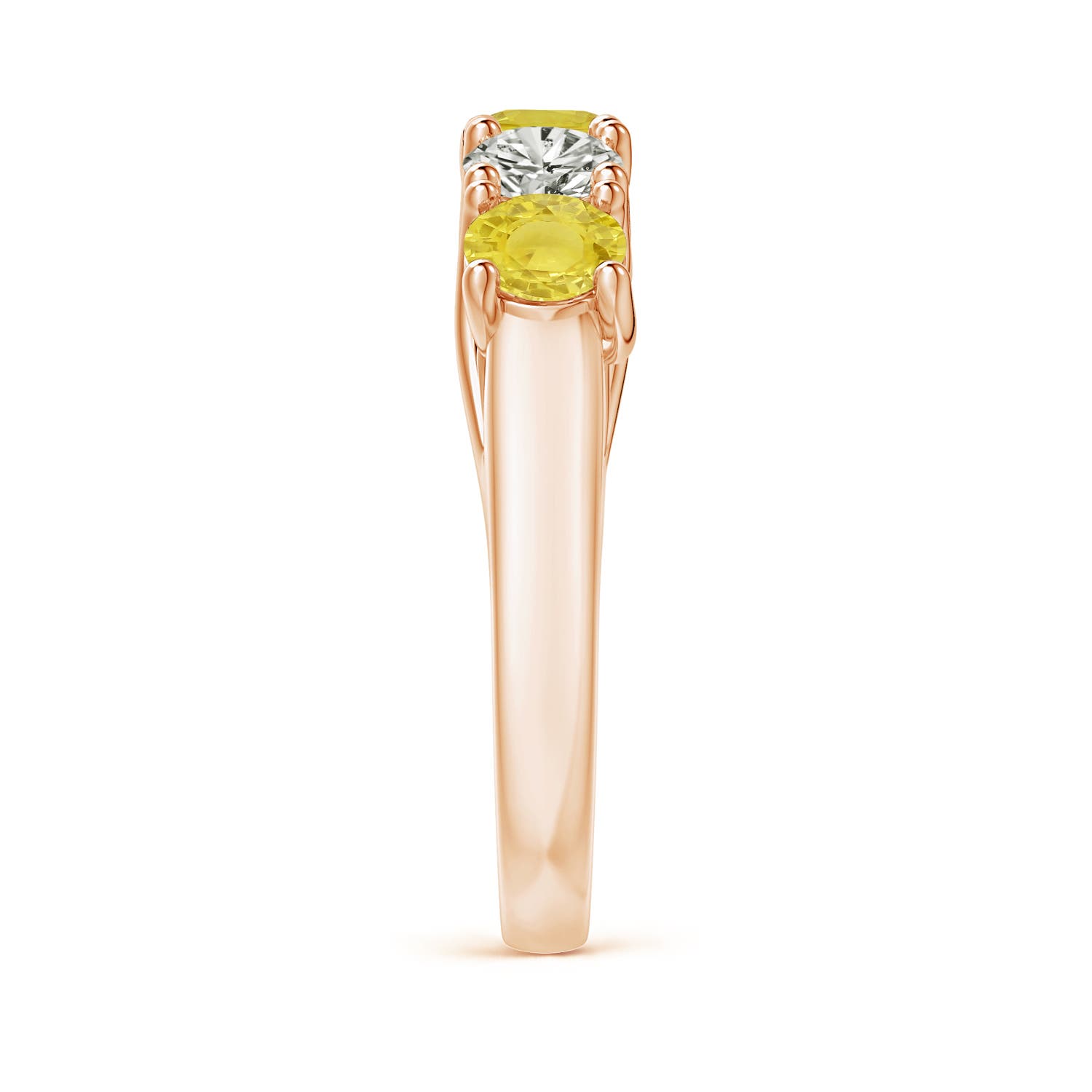 A - Yellow Sapphire / 1.9 CT / 14 KT Rose Gold