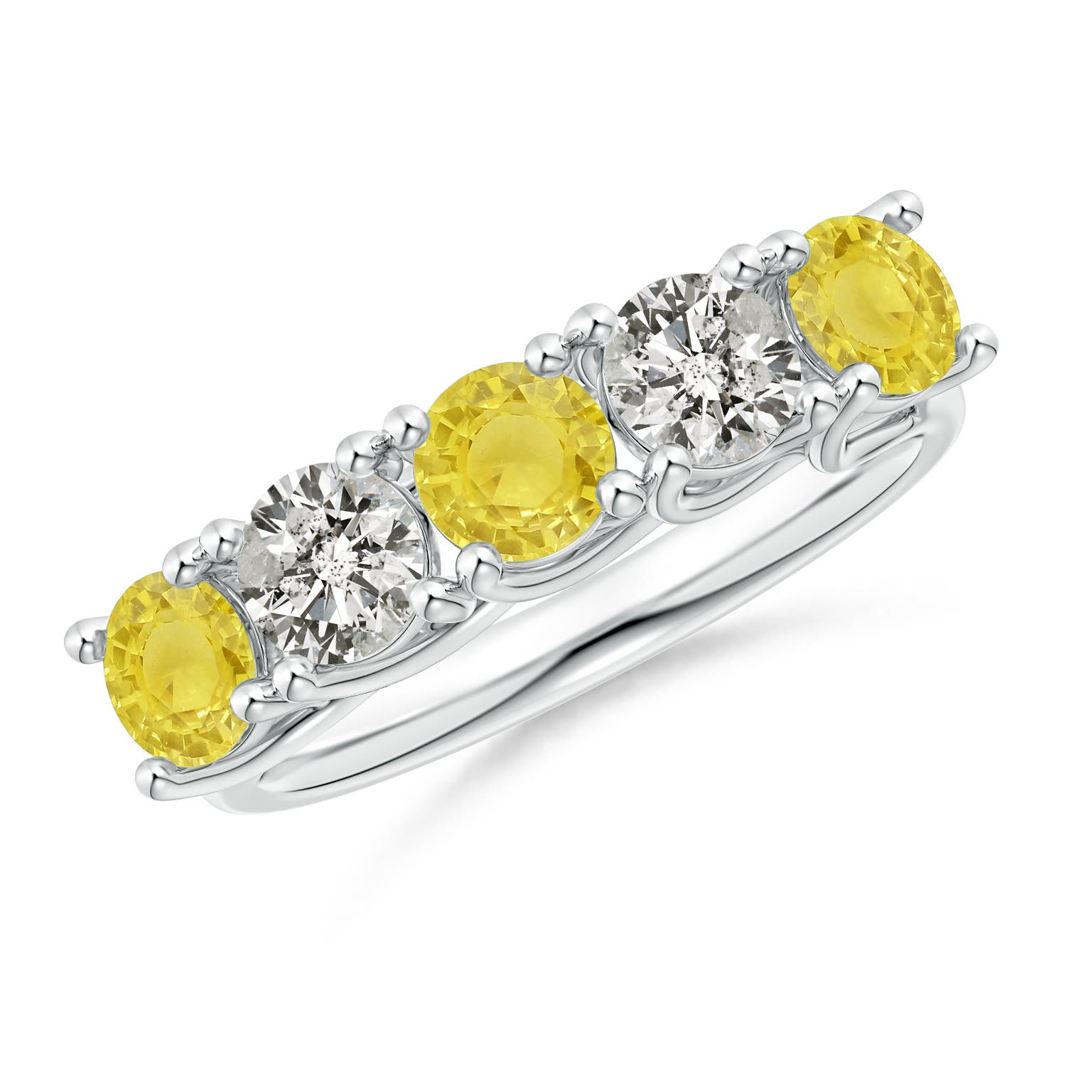 A - Yellow Sapphire / 1.9 CT / 14 KT White Gold