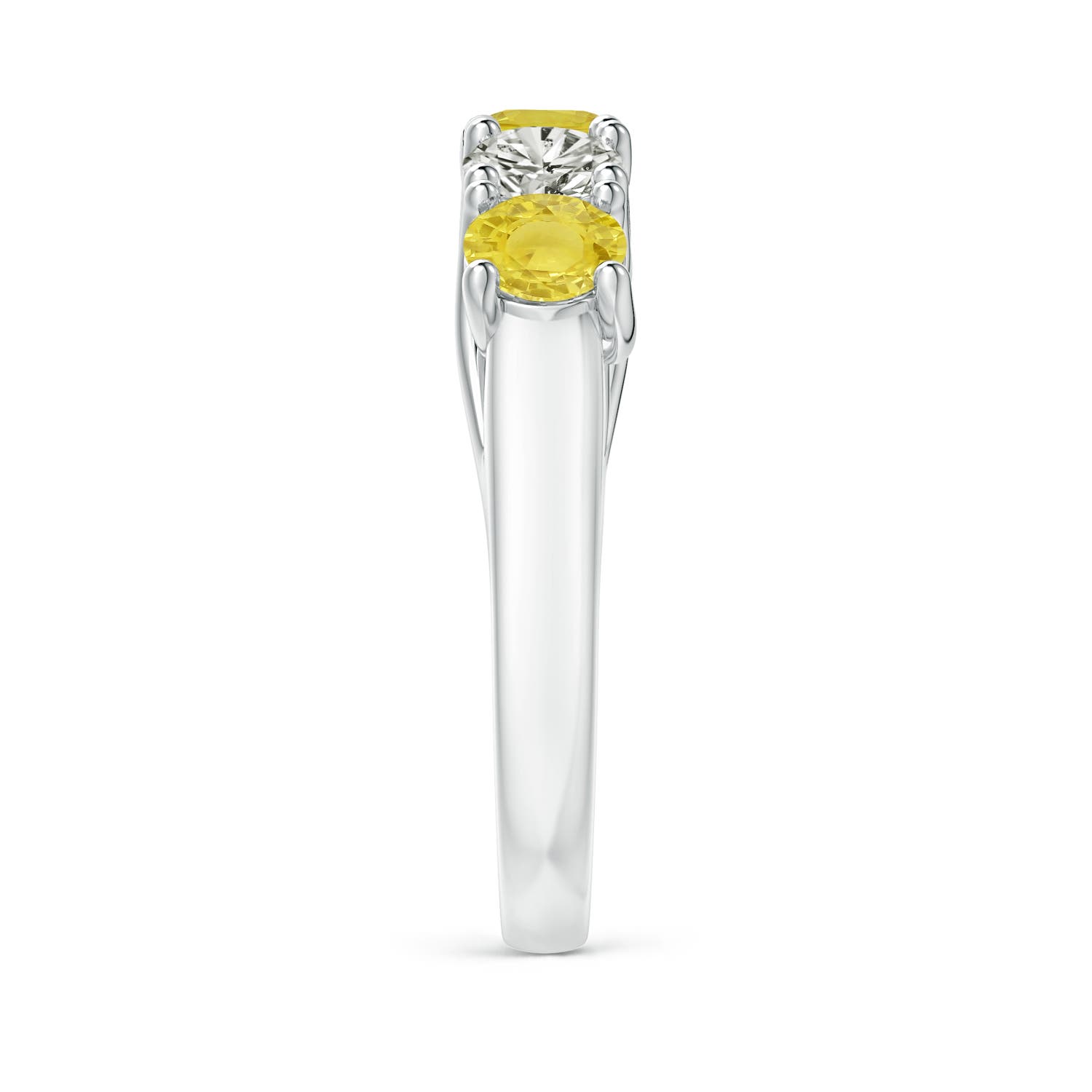 A - Yellow Sapphire / 1.9 CT / 14 KT White Gold