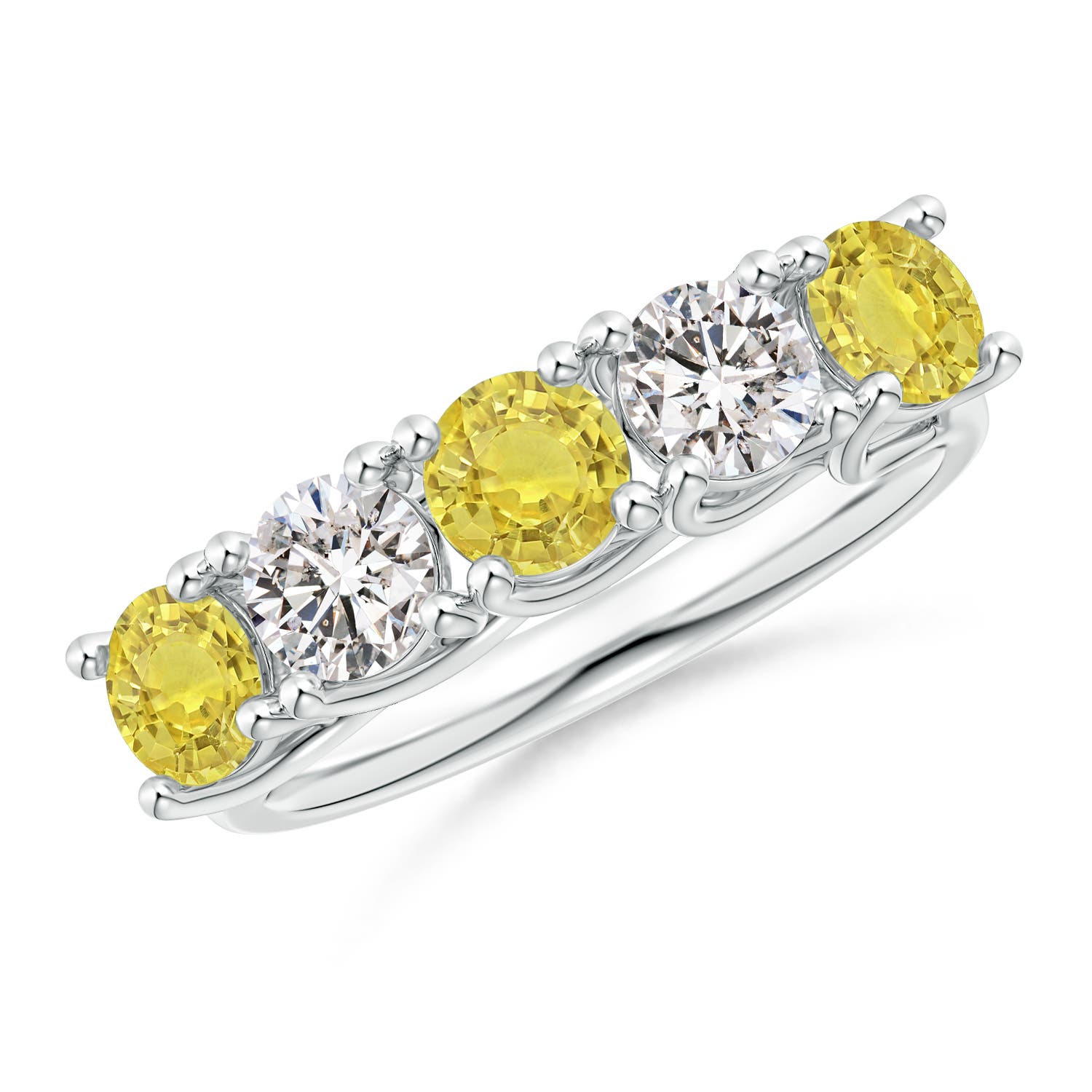 AA - Yellow Sapphire / 1.9 CT / 14 KT White Gold