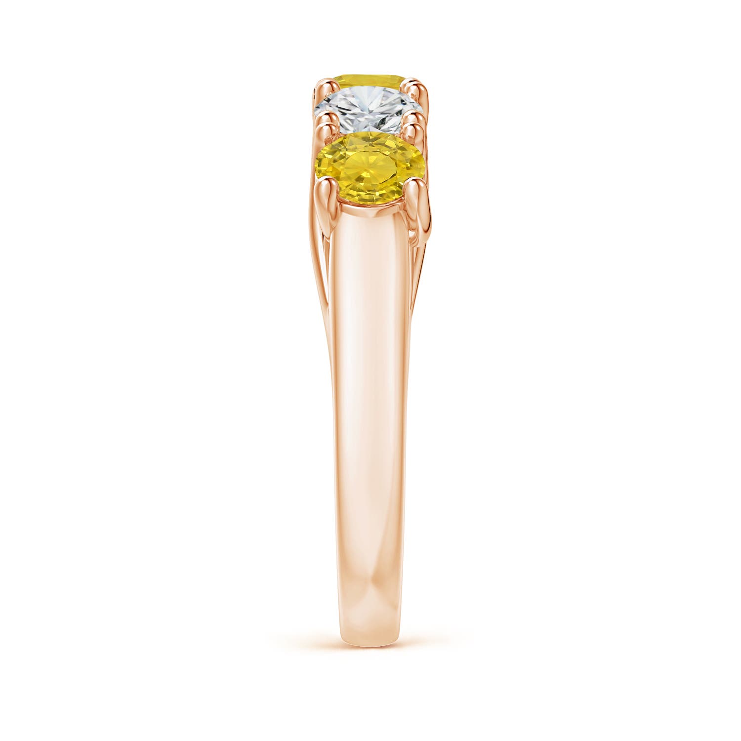 AAA - Yellow Sapphire / 1.9 CT / 14 KT Rose Gold