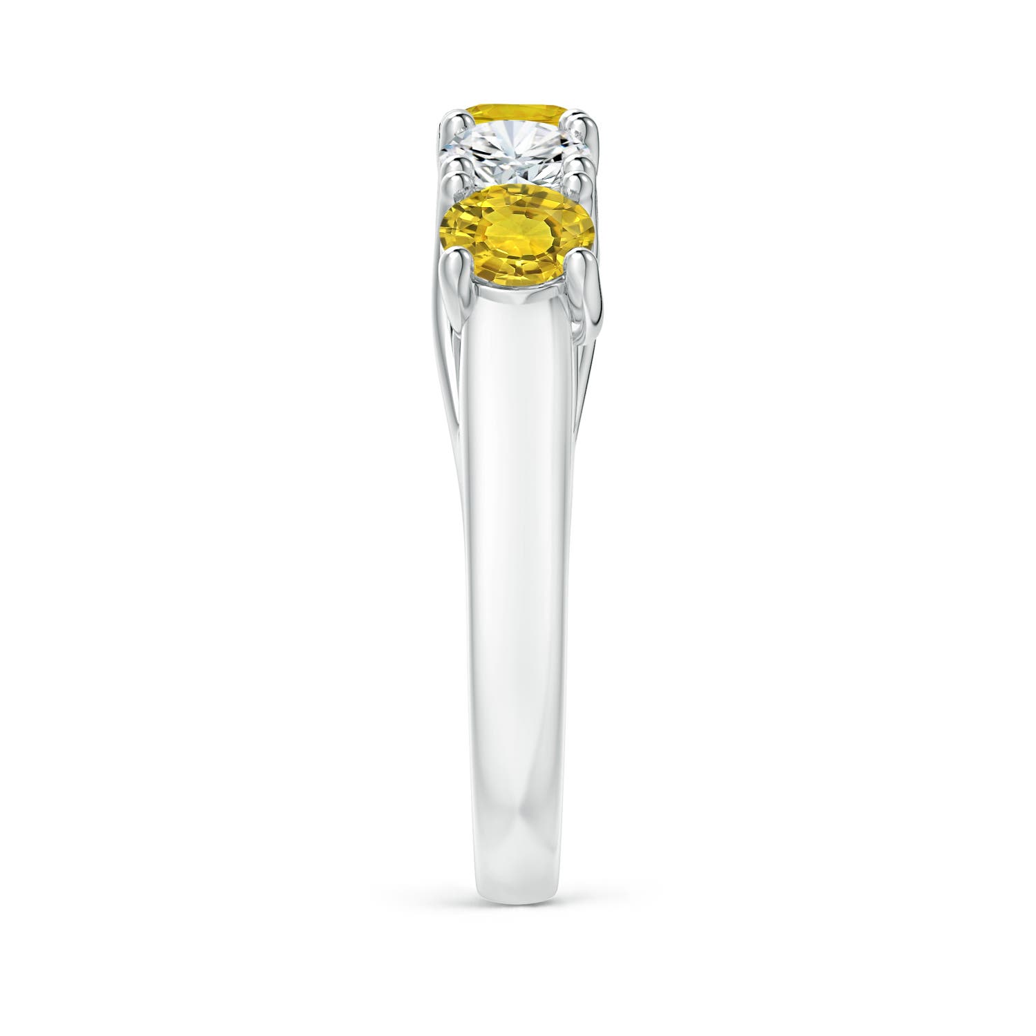 AAAA - Yellow Sapphire / 1.9 CT / 14 KT White Gold