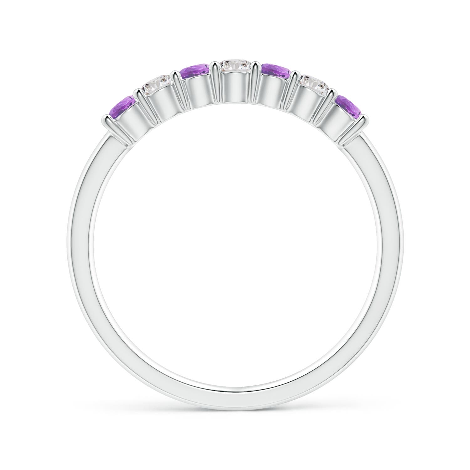 AA - Amethyst / 0.45 CT / 14 KT White Gold