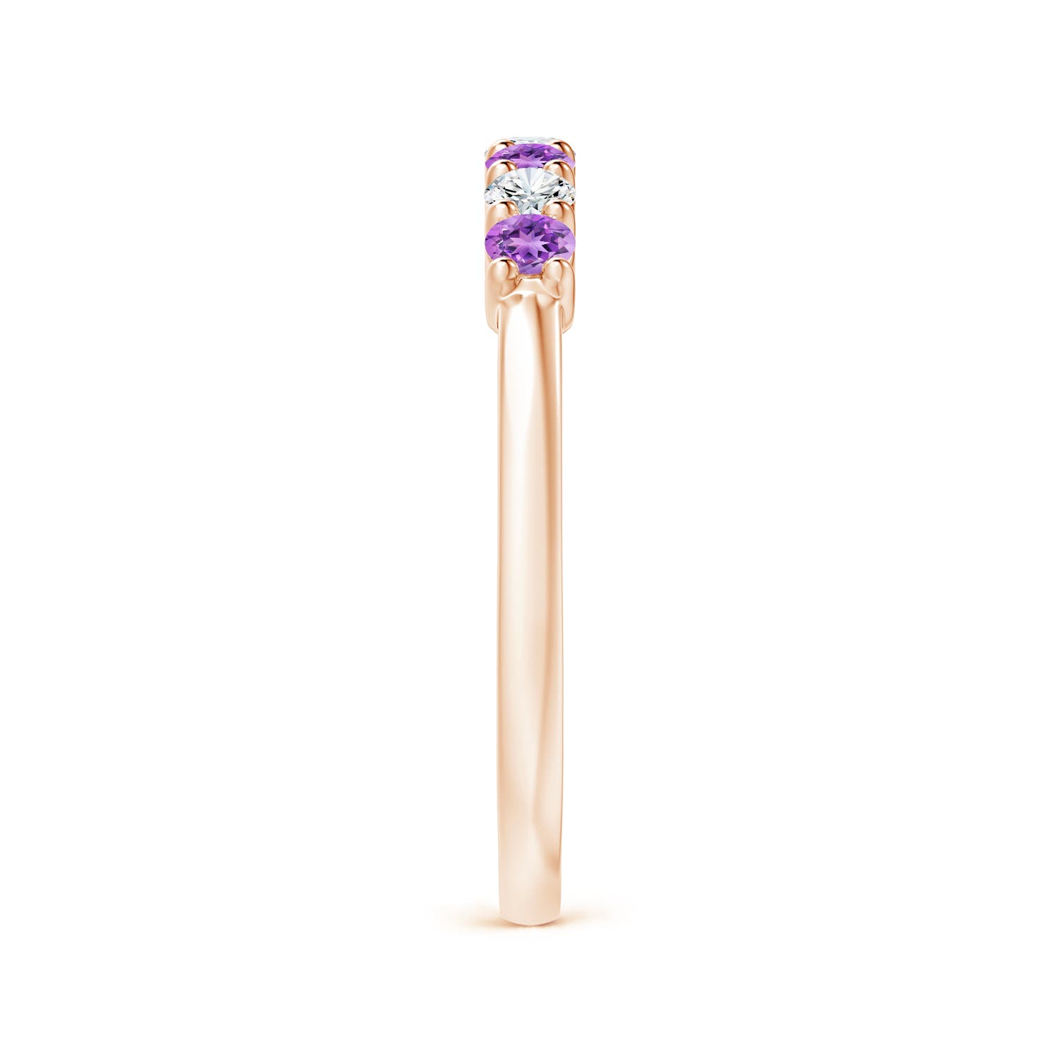 AAAA - Amethyst / 0.45 CT / 14 KT Rose Gold