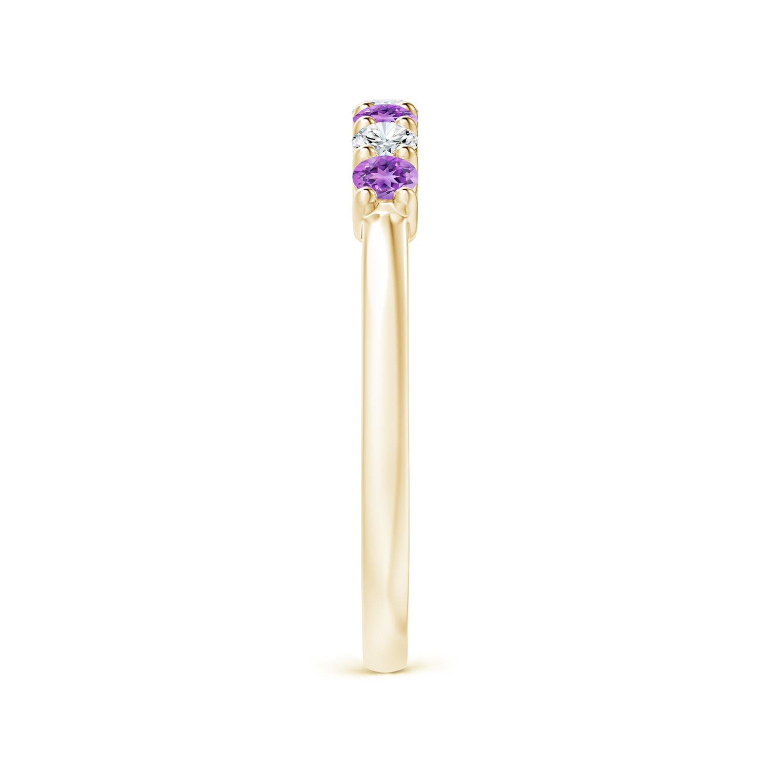 AAAA - Amethyst / 0.45 CT / 14 KT Yellow Gold