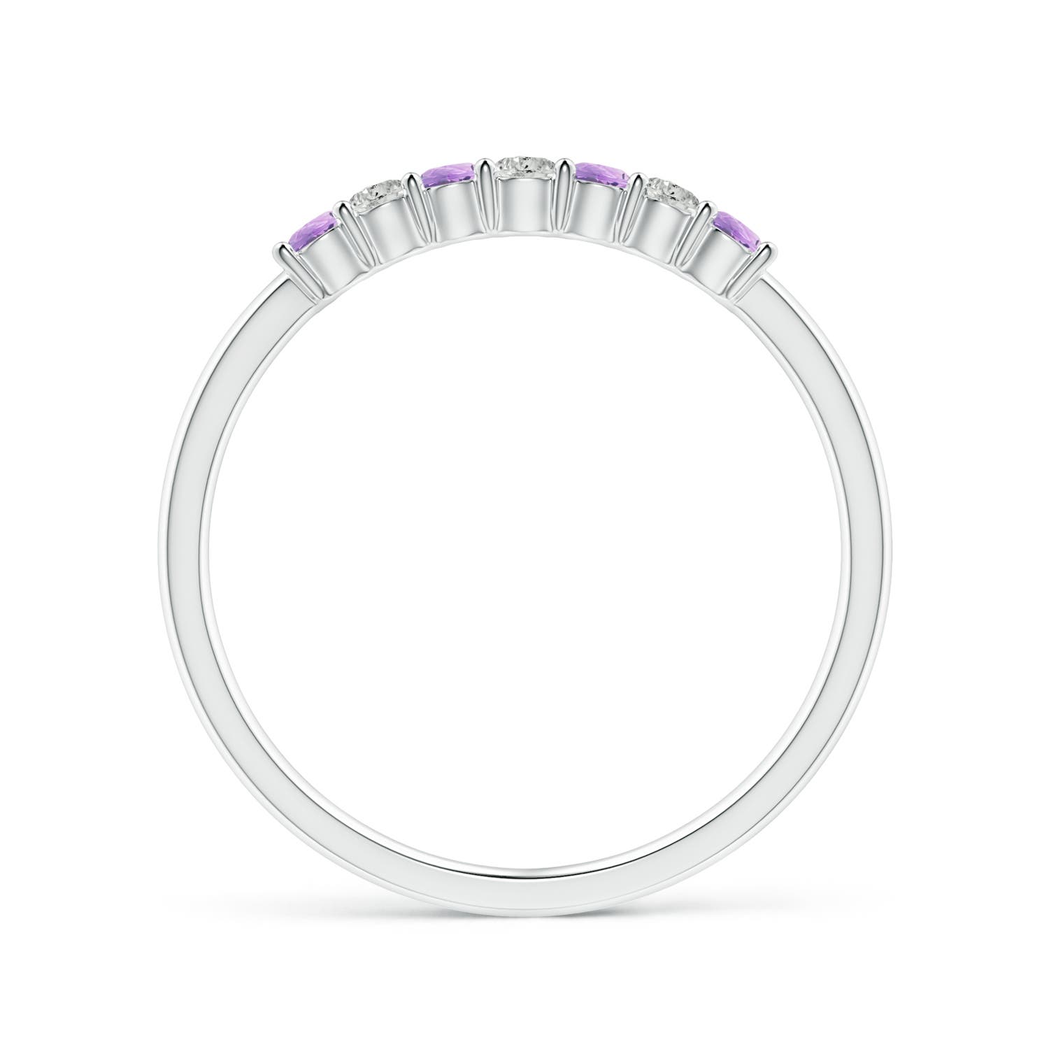 A - Amethyst / 0.23 CT / 14 KT White Gold