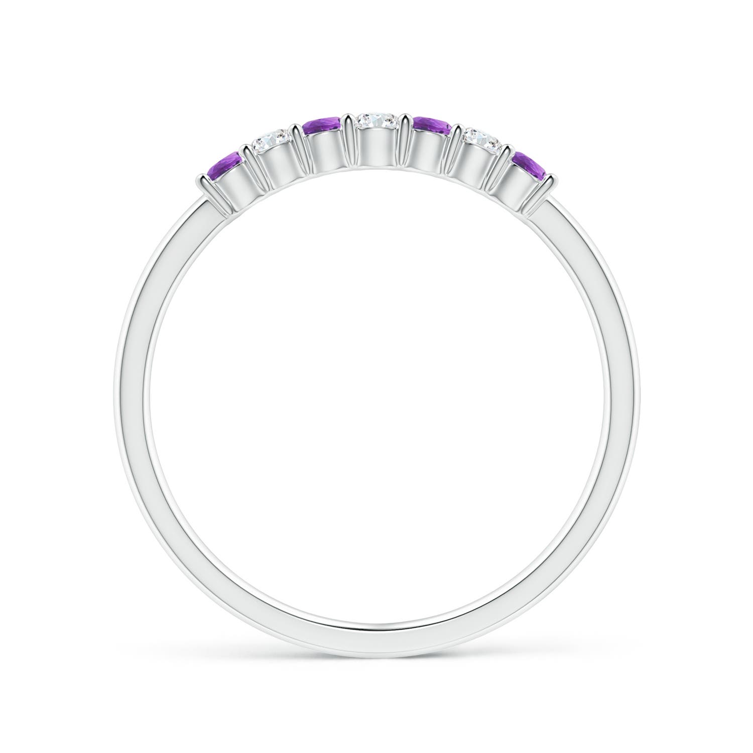 AAAA - Amethyst / 0.23 CT / 14 KT White Gold