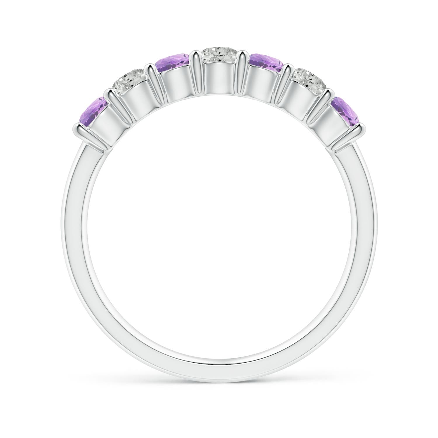 A - Amethyst / 0.72 CT / 14 KT White Gold