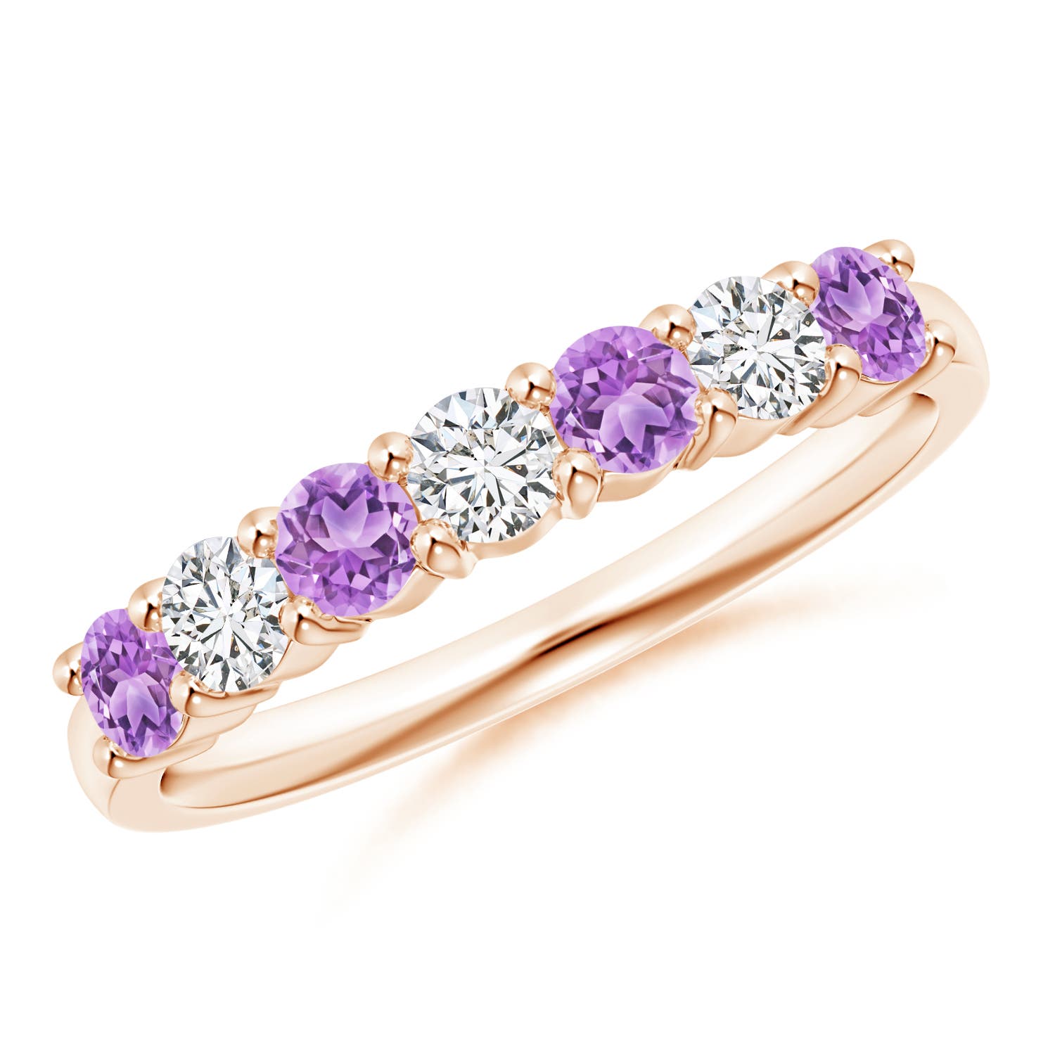 AAA - Amethyst / 0.72 CT / 14 KT Rose Gold