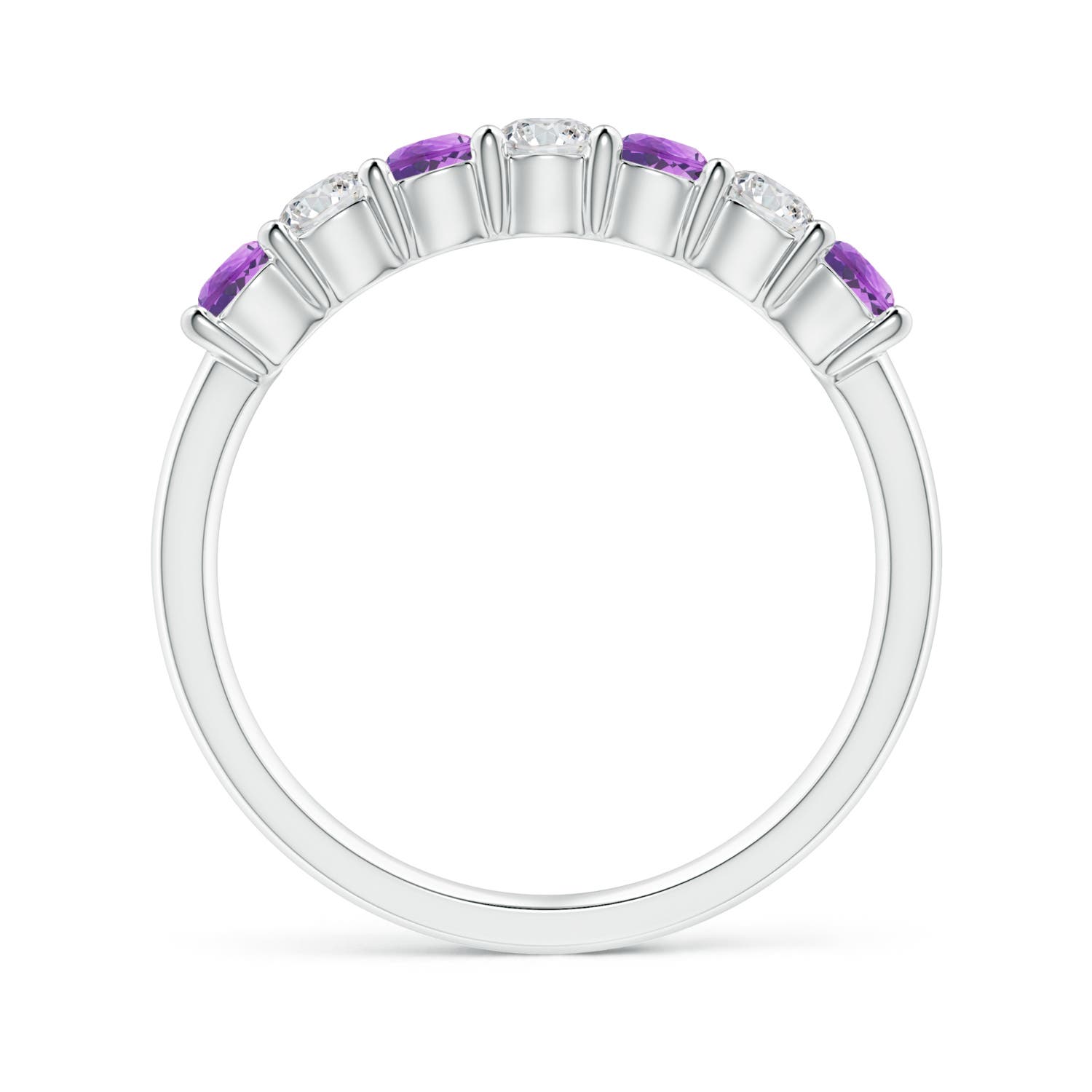 AAA - Amethyst / 0.72 CT / 14 KT White Gold