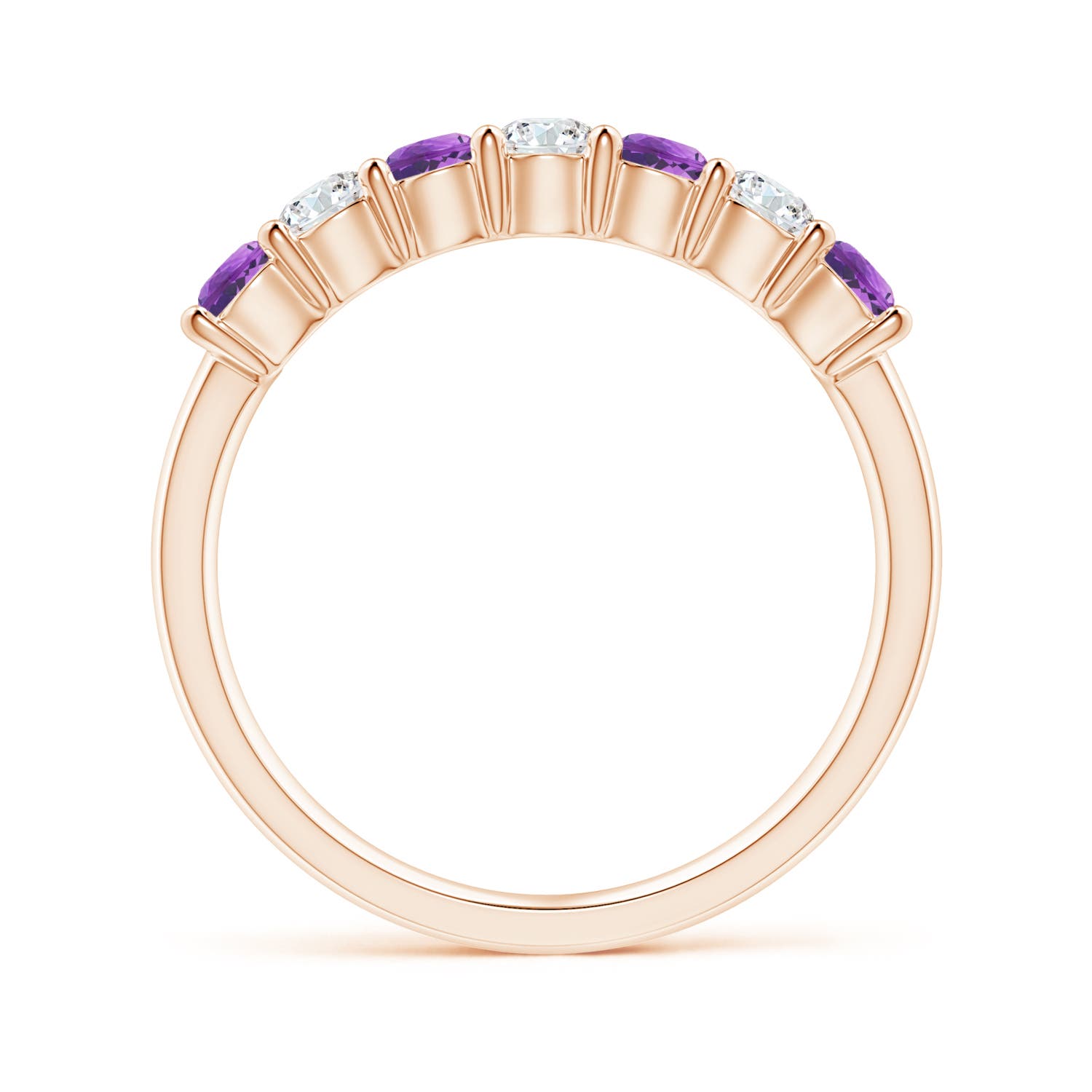 AAAA - Amethyst / 0.72 CT / 14 KT Rose Gold