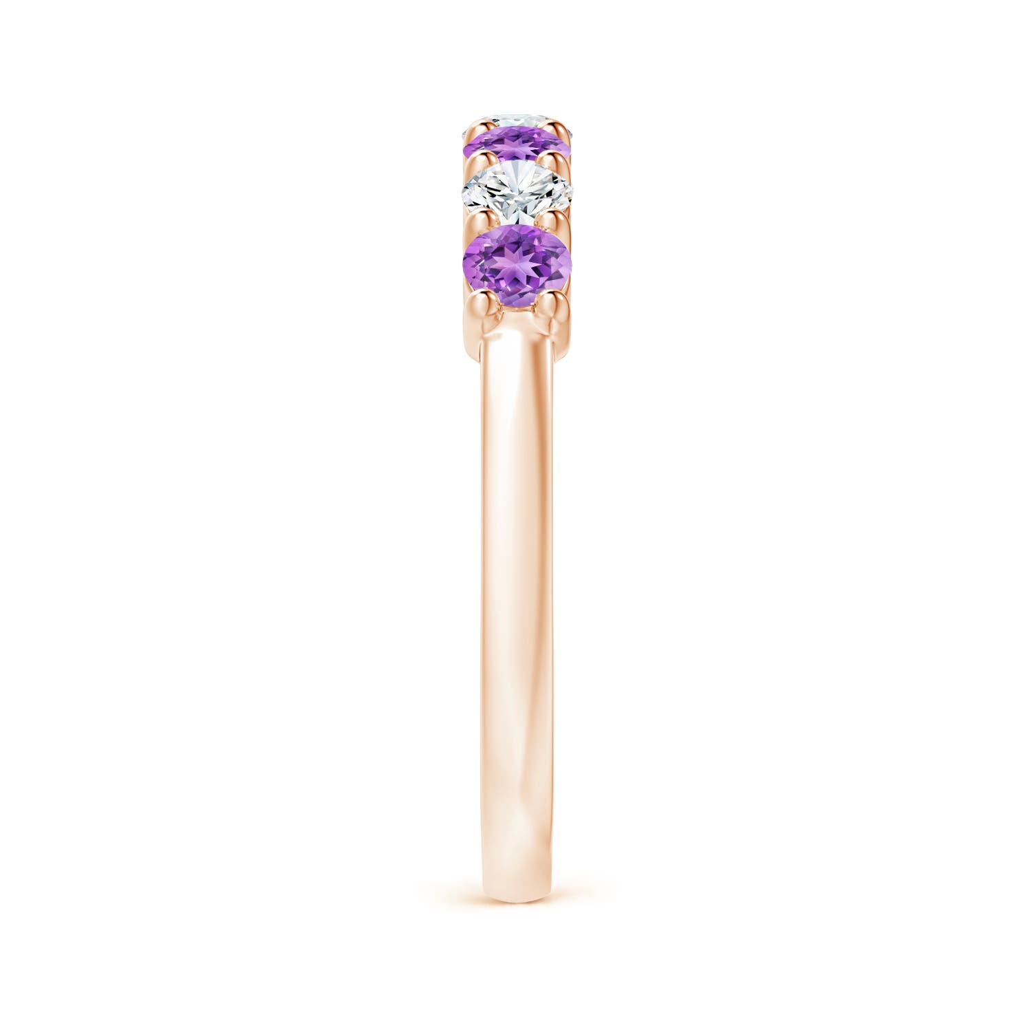 AAAA - Amethyst / 0.72 CT / 14 KT Rose Gold