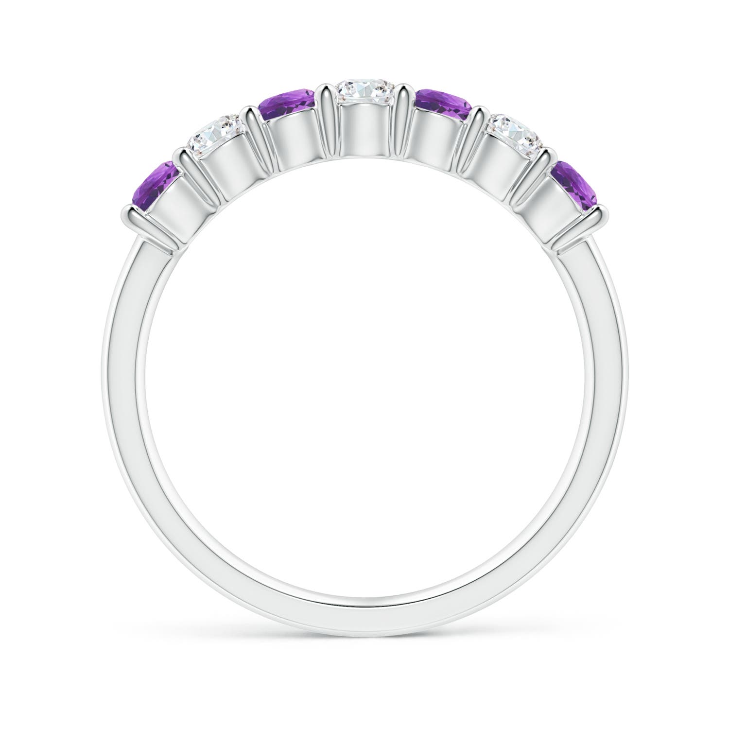 AAAA - Amethyst / 0.72 CT / 14 KT White Gold