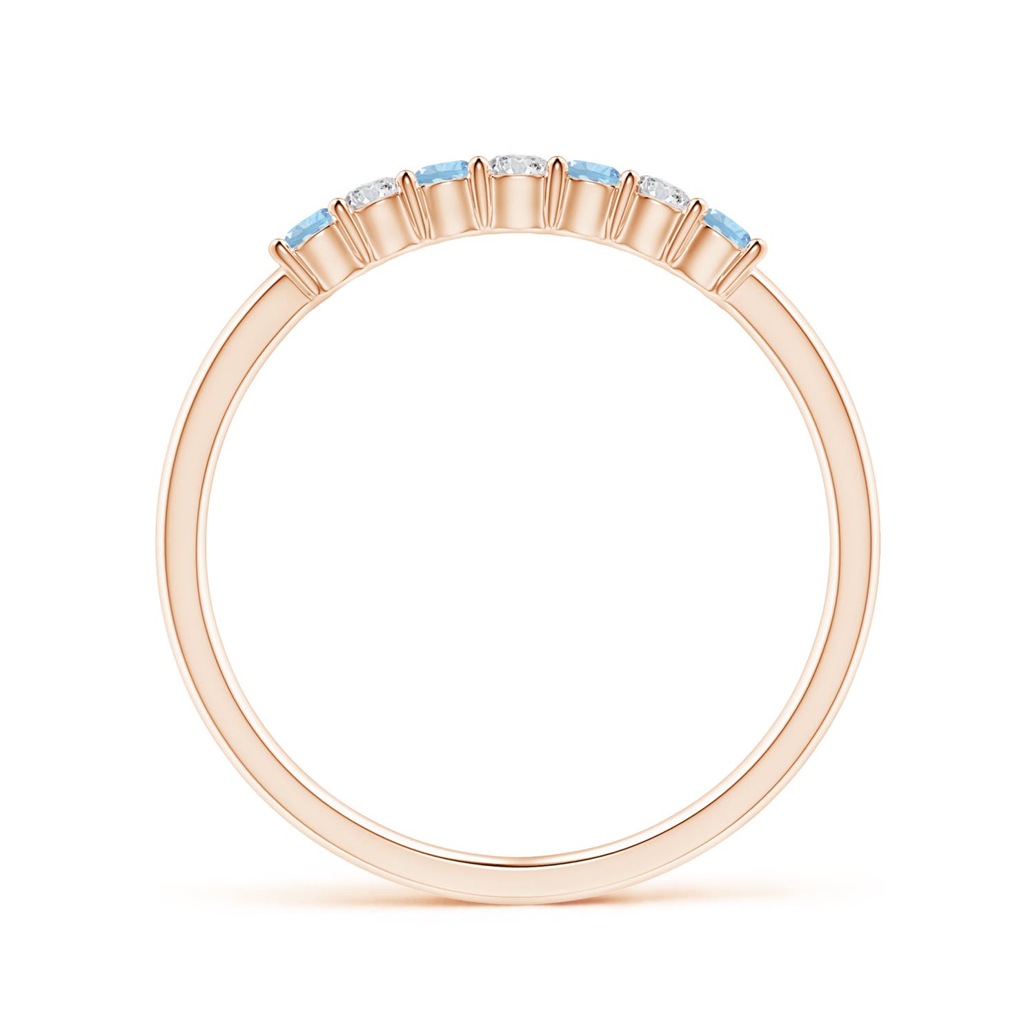 AAA - Aquamarine / 0.23 CT / 14 KT Rose Gold