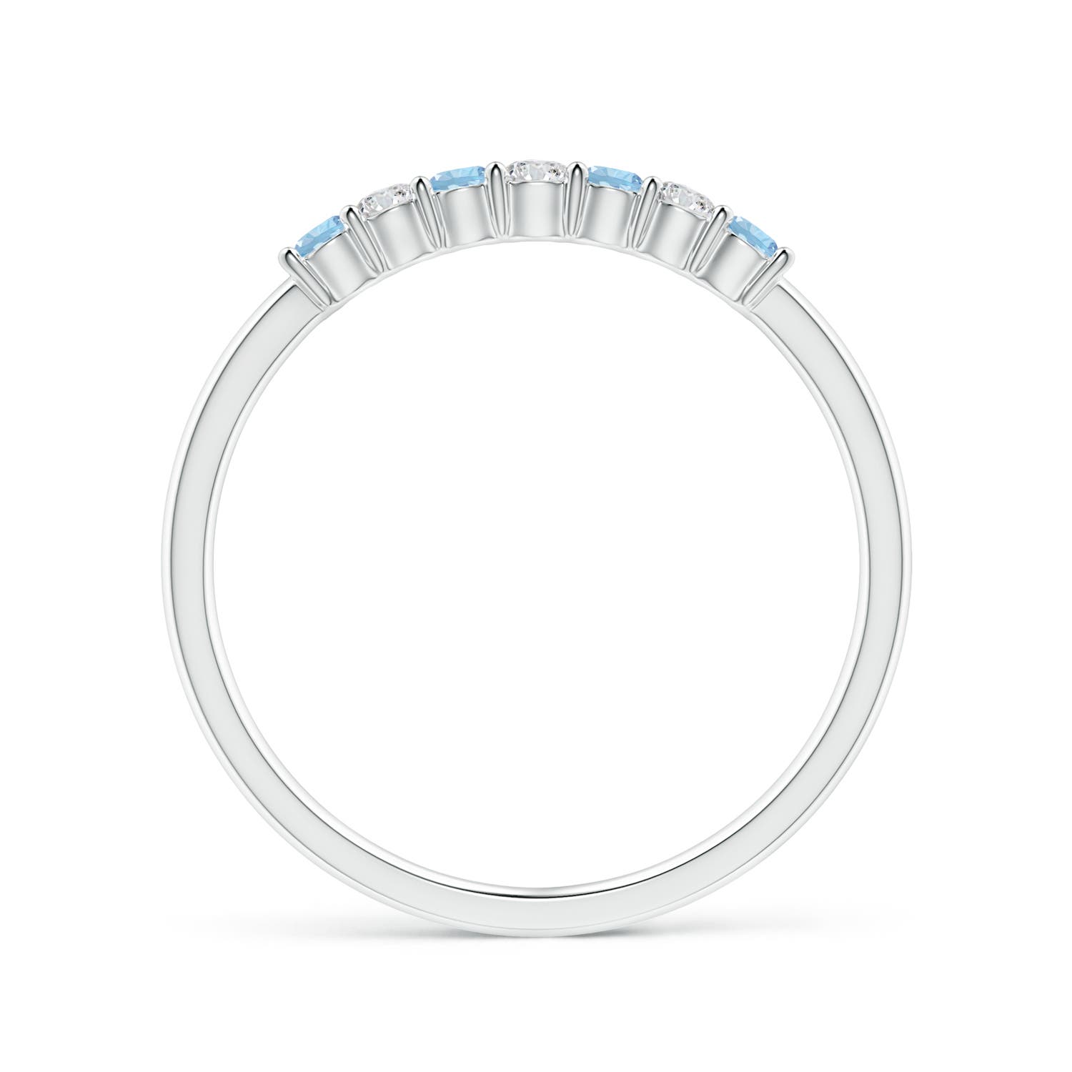 AAA - Aquamarine / 0.23 CT / 14 KT White Gold