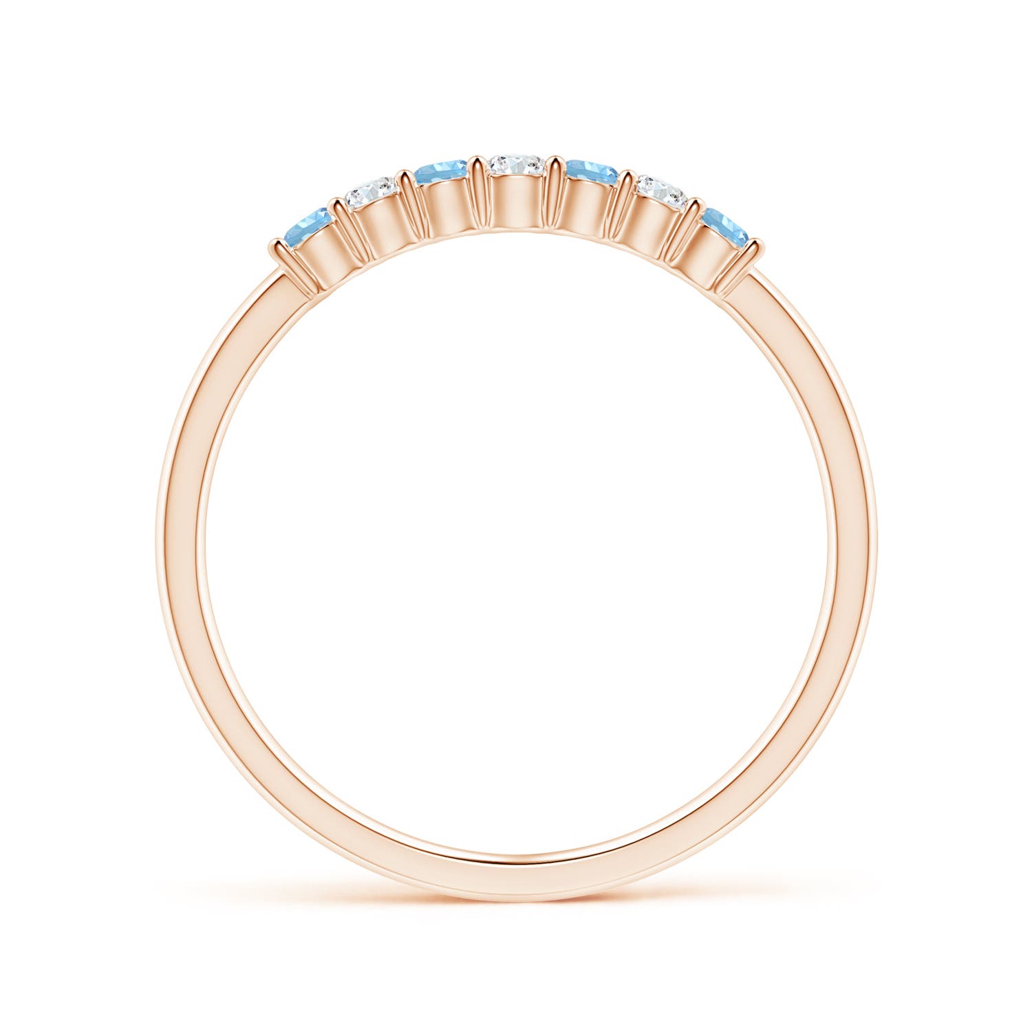 AAAA - Aquamarine / 0.23 CT / 14 KT Rose Gold