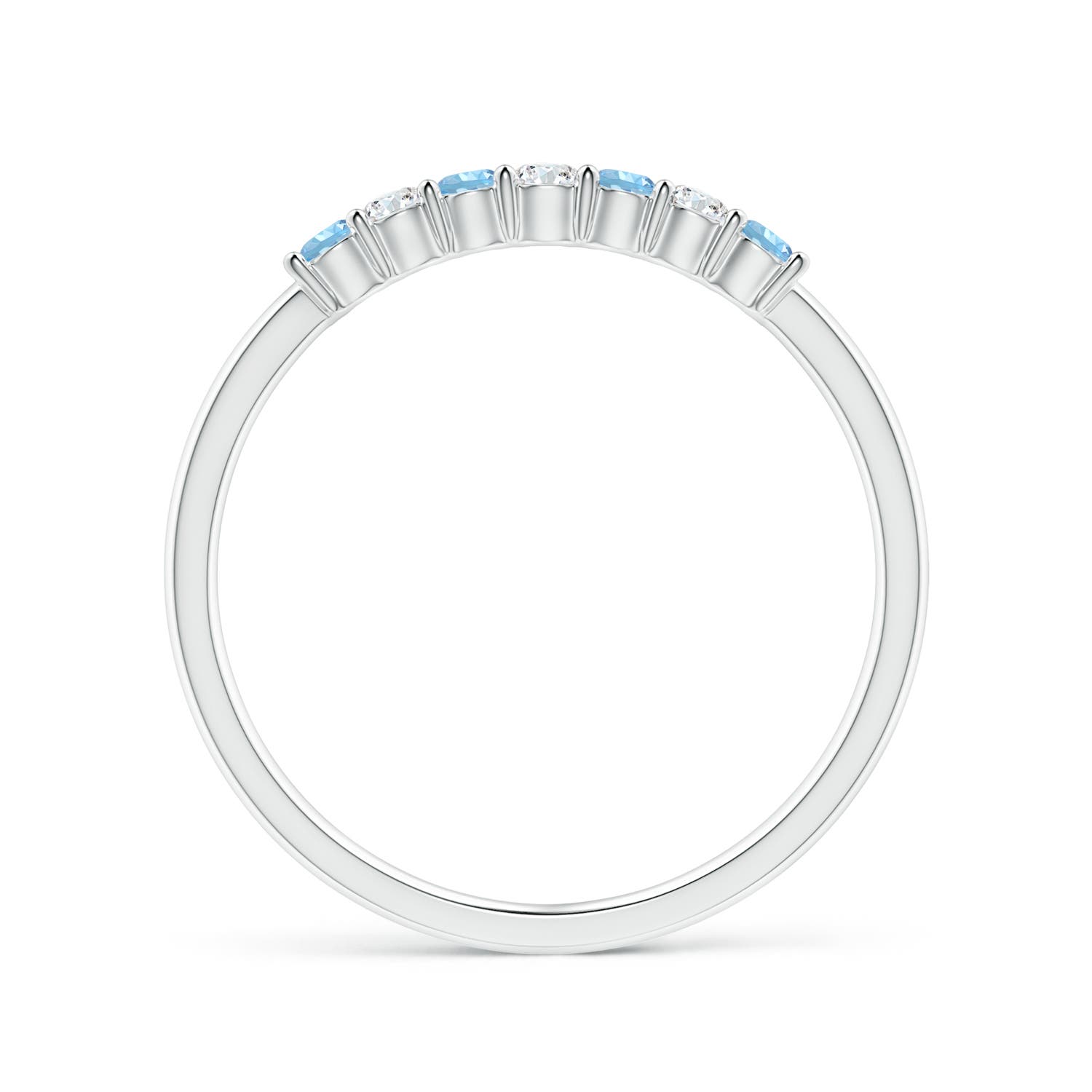 AAAA - Aquamarine / 0.23 CT / 14 KT White Gold