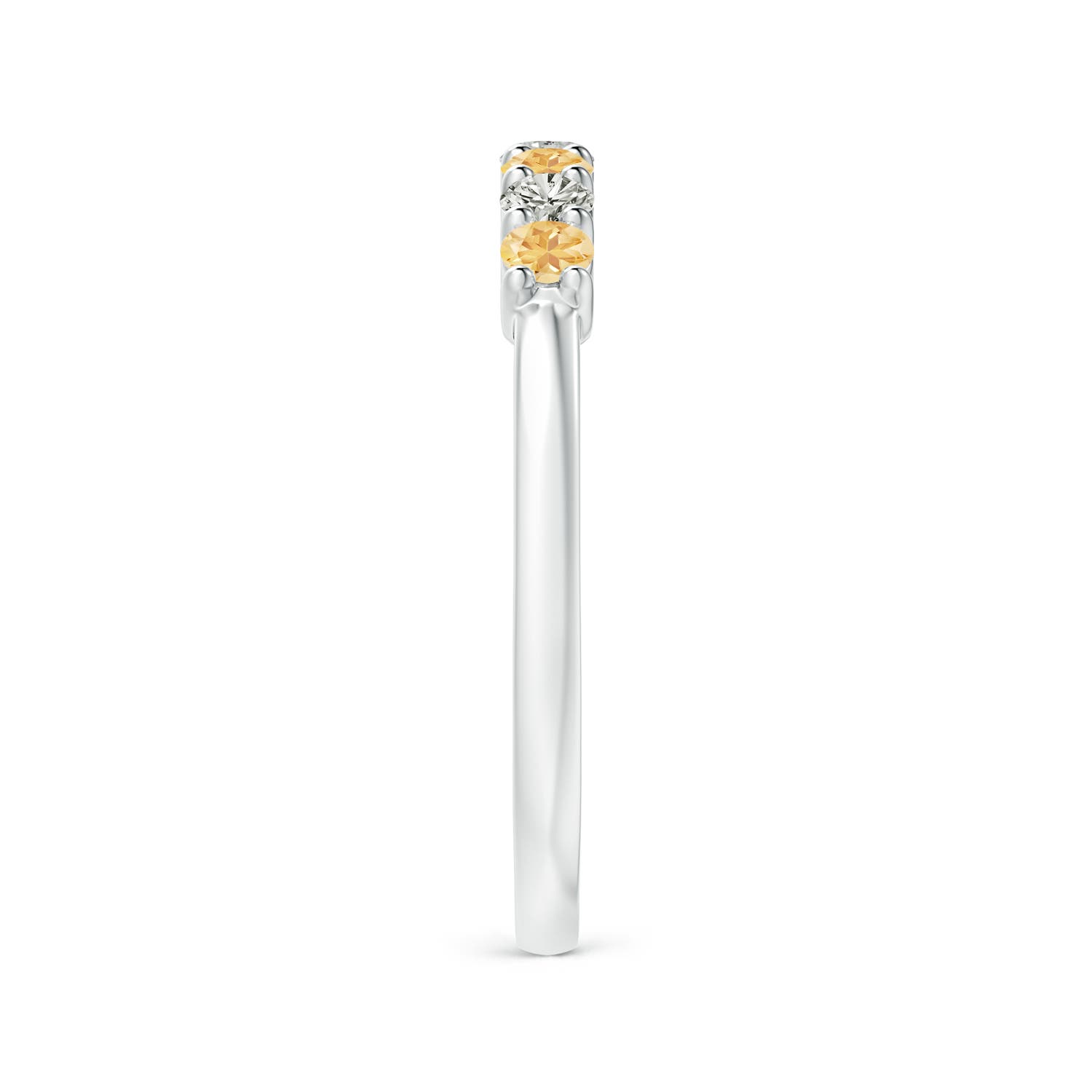 A - Citrine / 0.45 CT / 14 KT White Gold