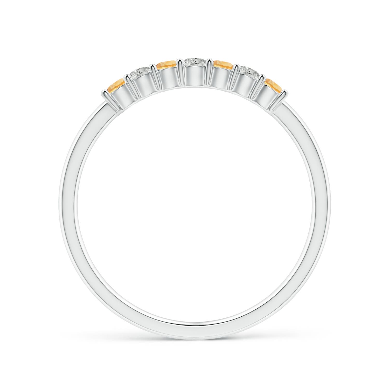 A - Citrine / 0.27 CT / 14 KT White Gold