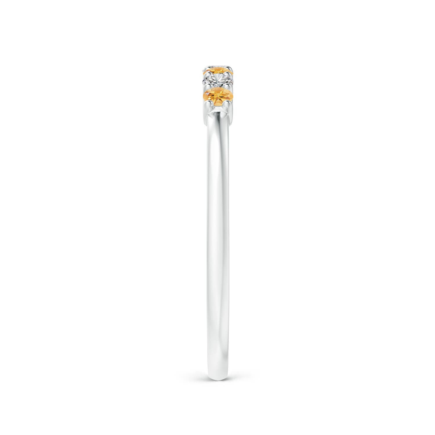 AA - Citrine / 0.27 CT / 14 KT White Gold