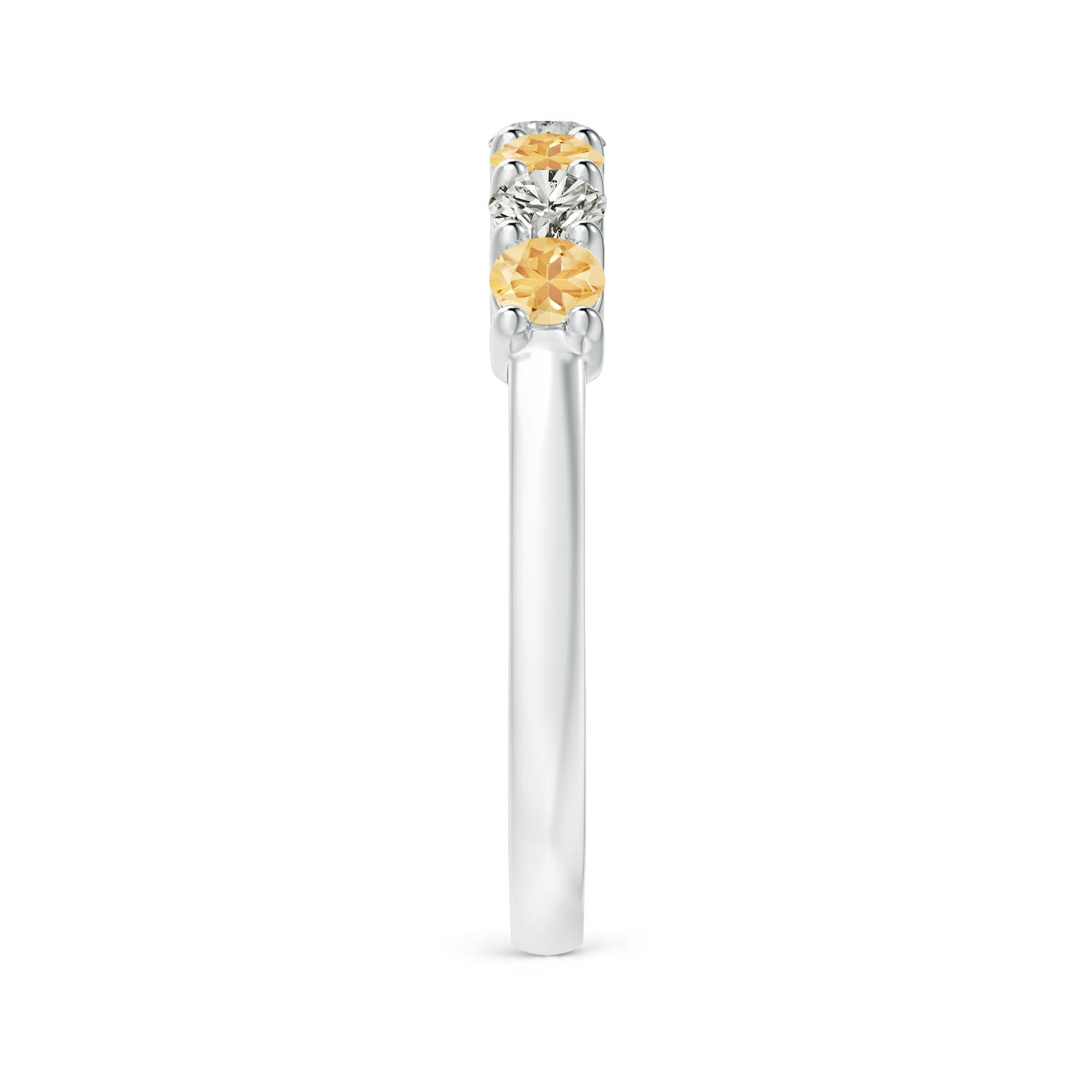 A - Citrine / 0.72 CT / 14 KT White Gold