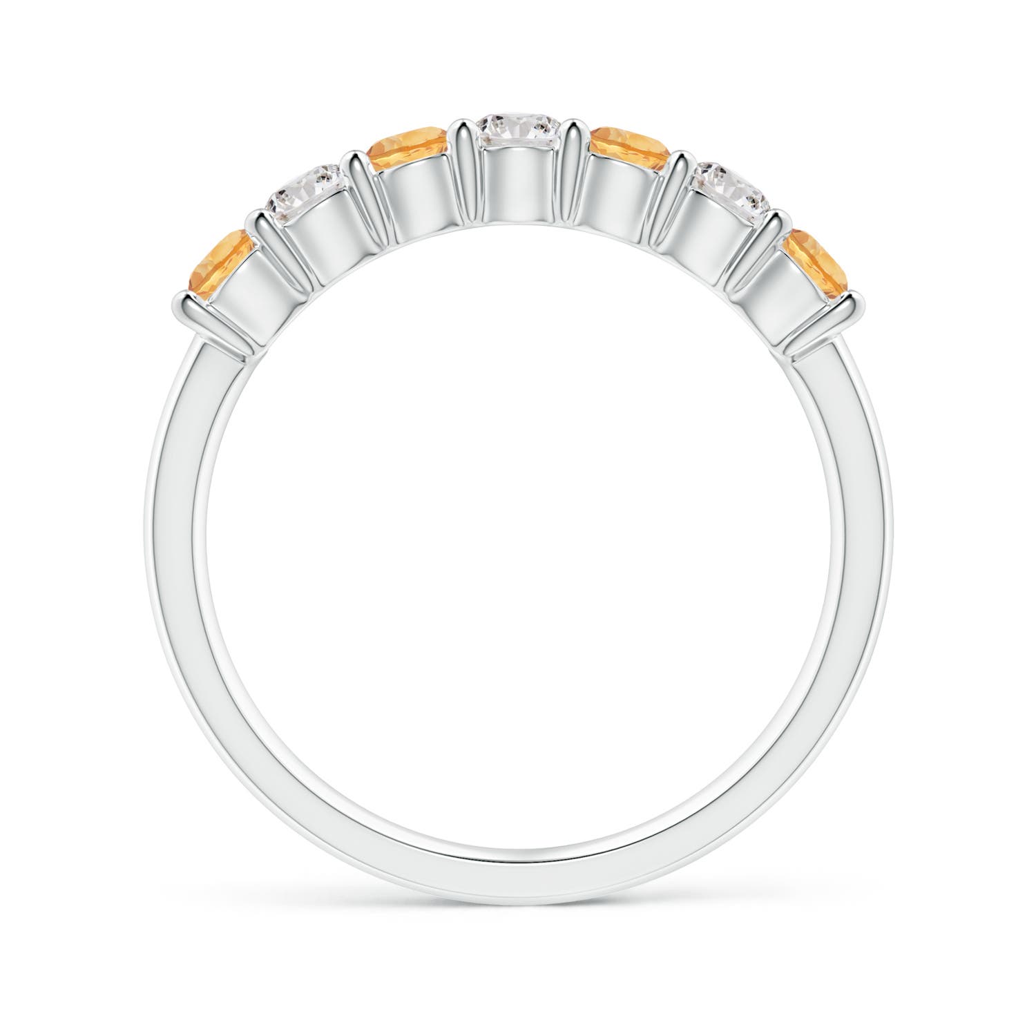 AA - Citrine / 0.72 CT / 14 KT White Gold