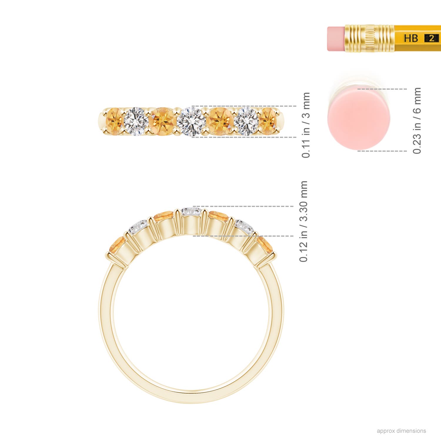 AA - Citrine / 0.72 CT / 14 KT Yellow Gold