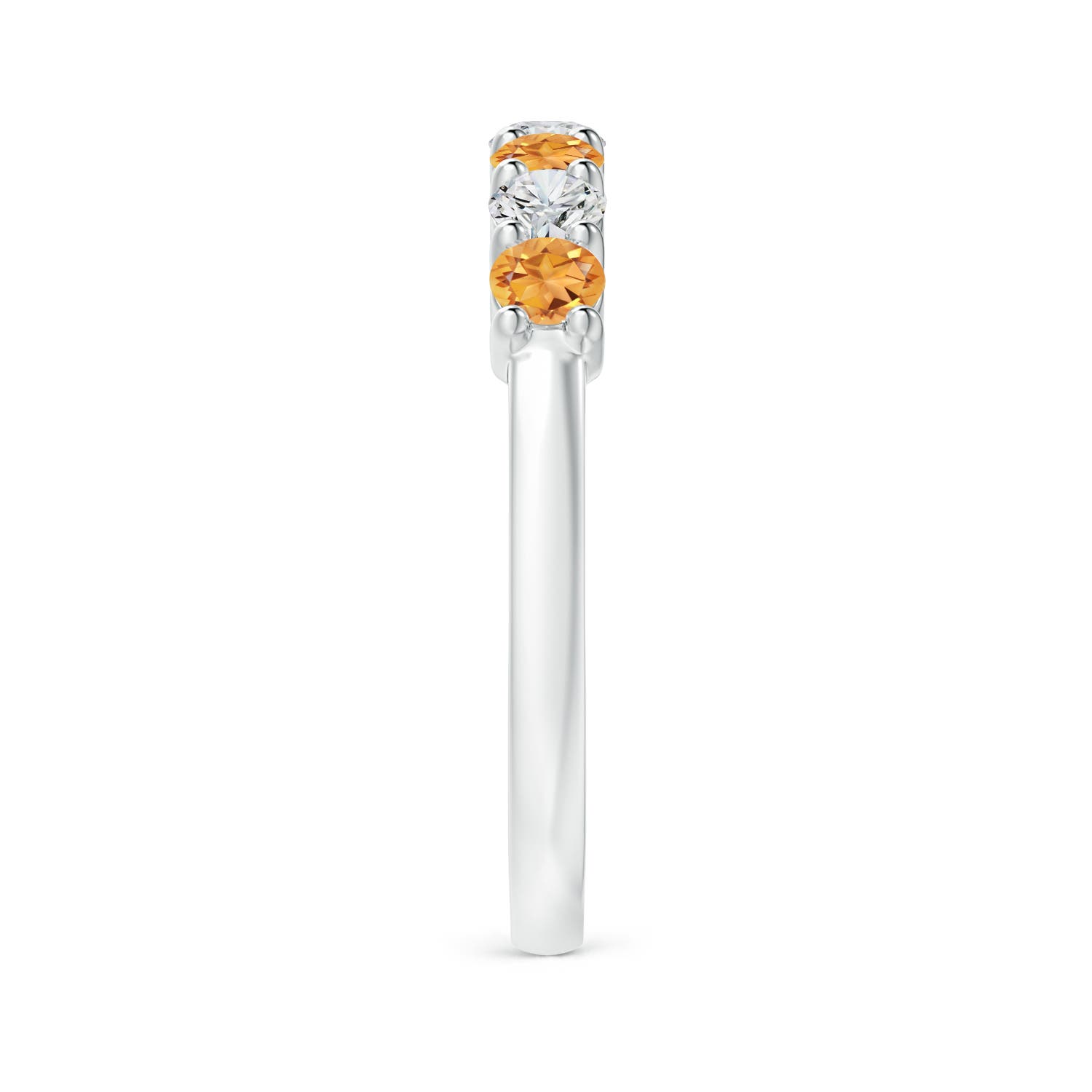 AAA - Citrine / 0.72 CT / 14 KT White Gold