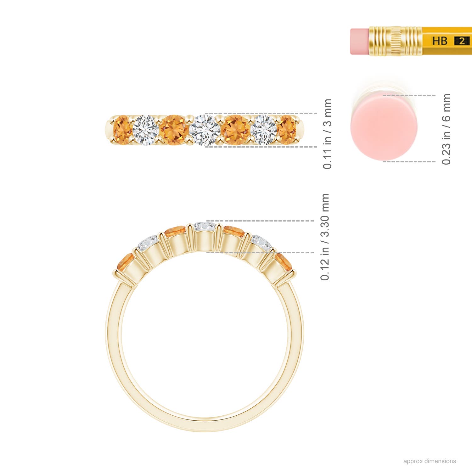 AAA - Citrine / 0.72 CT / 14 KT Yellow Gold