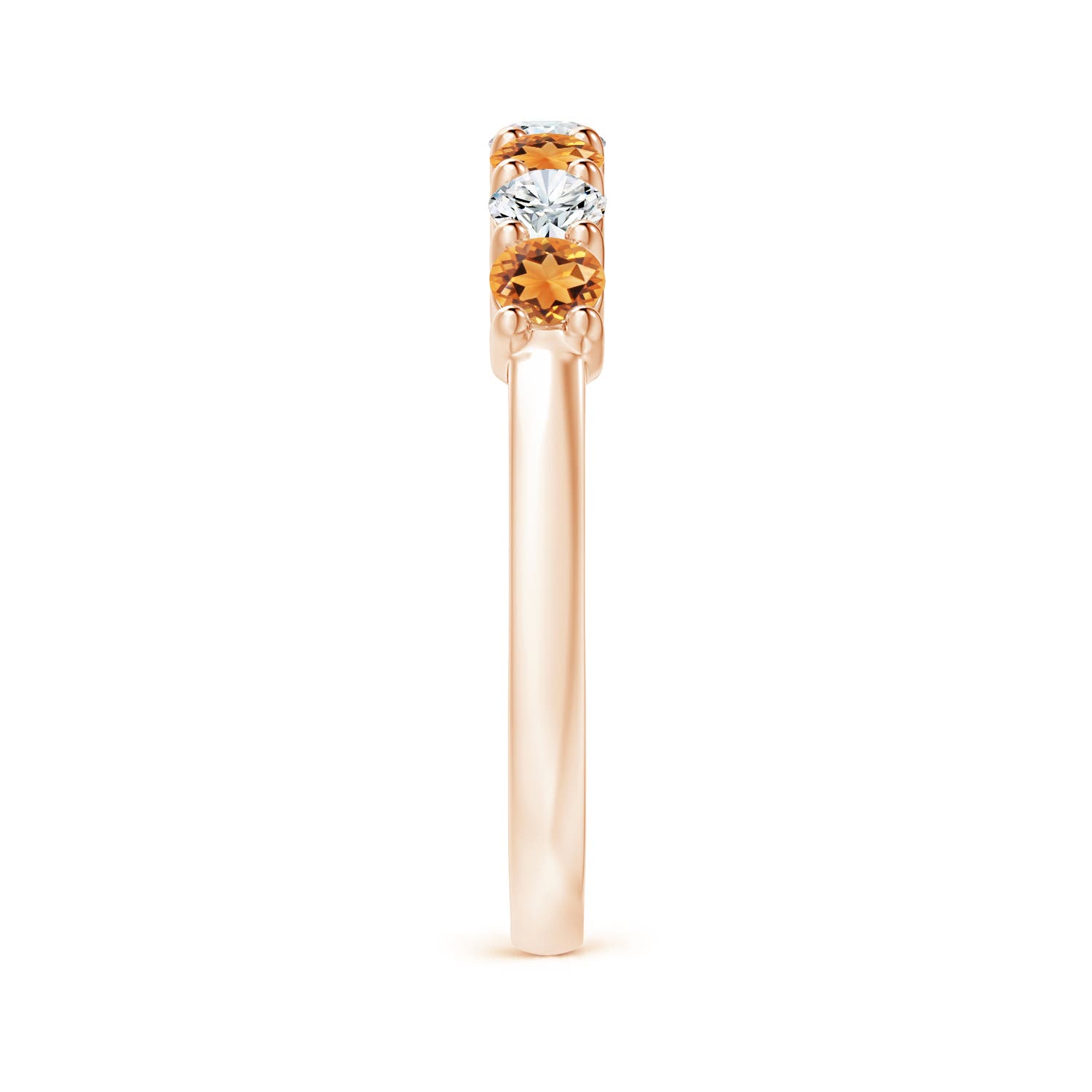 AAAA - Citrine / 0.72 CT / 14 KT Rose Gold