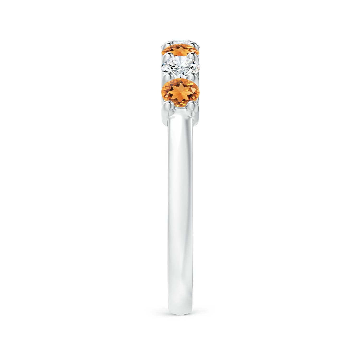 AAAA - Citrine / 0.72 CT / 14 KT White Gold