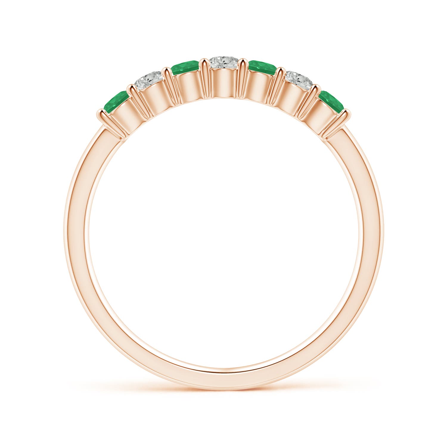 A - Emerald / 0.46 CT / 14 KT Rose Gold