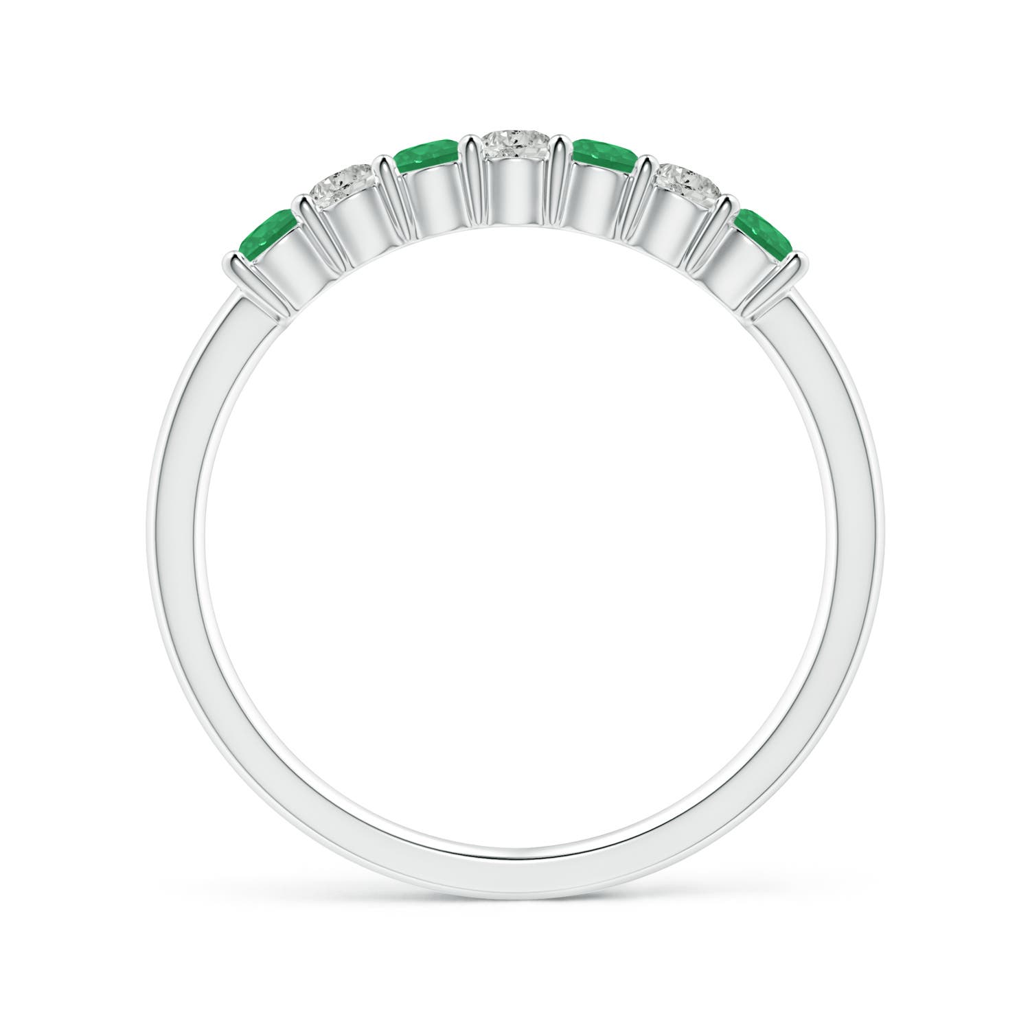 A - Emerald / 0.46 CT / 14 KT White Gold