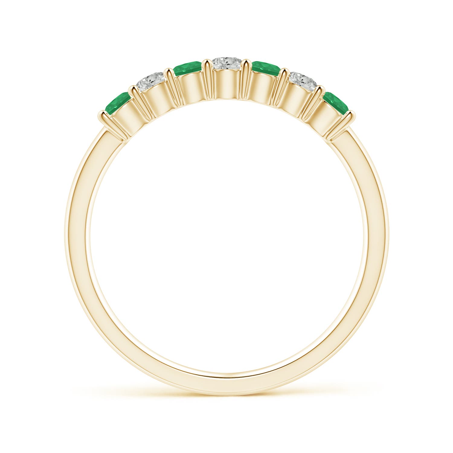 A - Emerald / 0.46 CT / 14 KT Yellow Gold