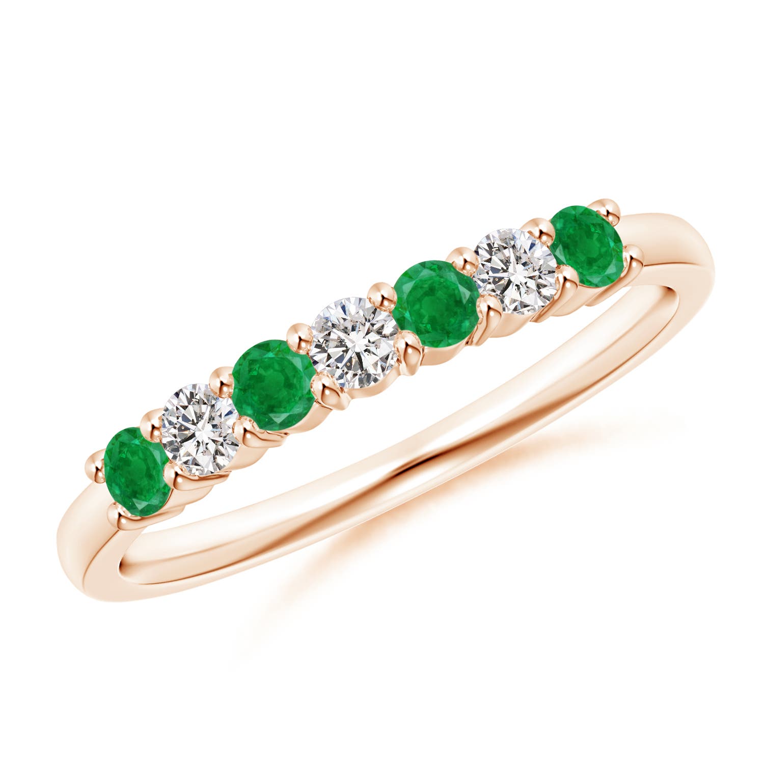 AA - Emerald / 0.46 CT / 14 KT Rose Gold