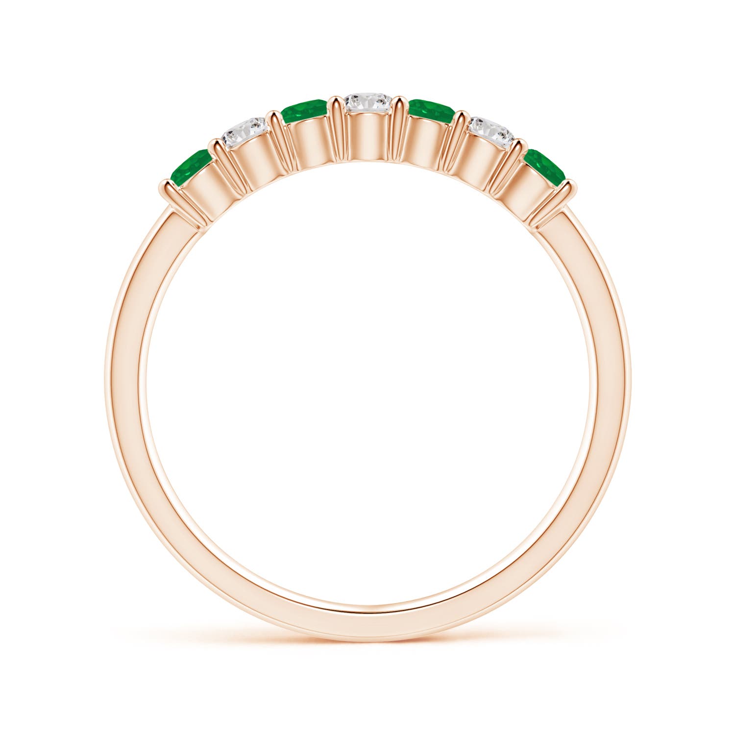 AA - Emerald / 0.46 CT / 14 KT Rose Gold