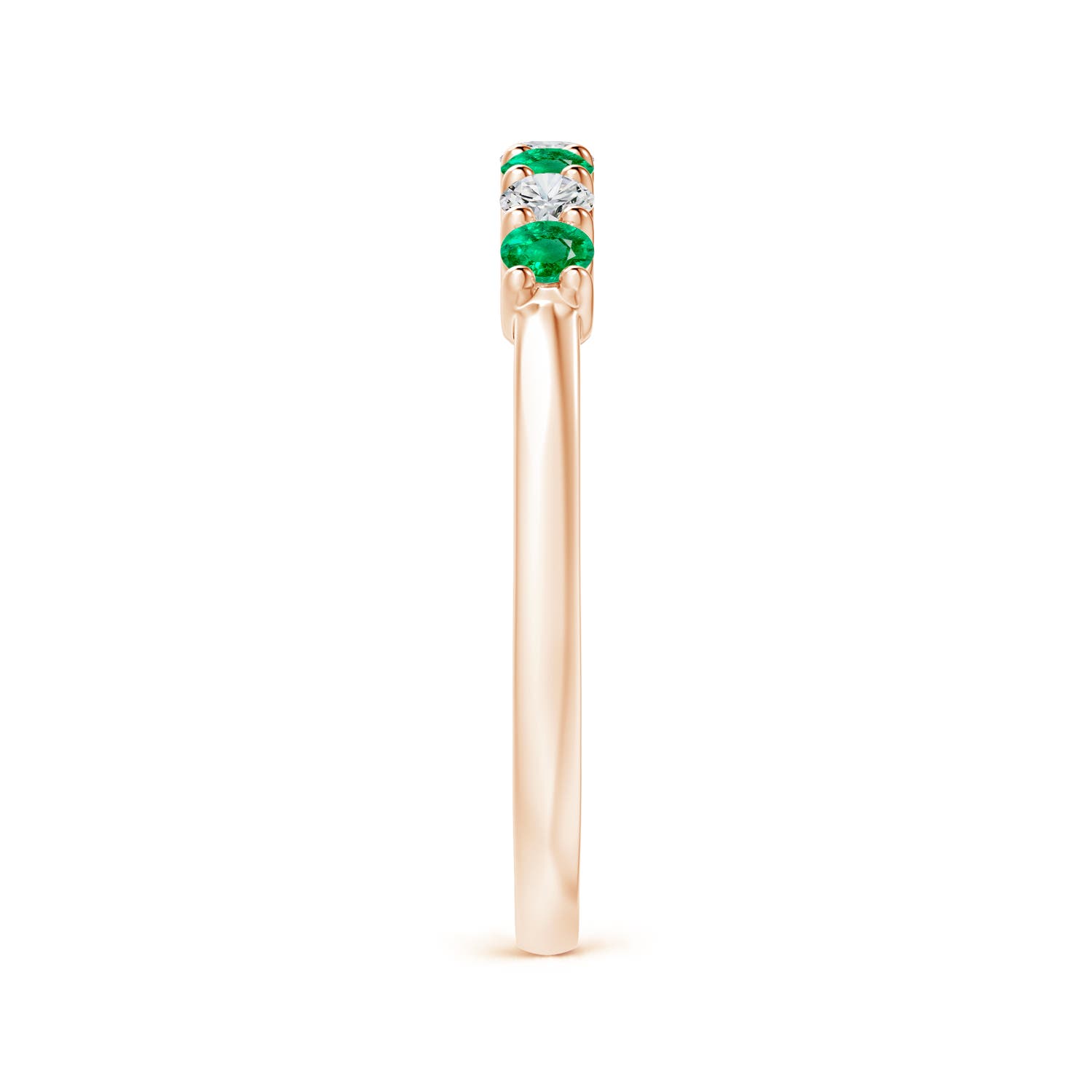 AAA - Emerald / 0.46 CT / 14 KT Rose Gold