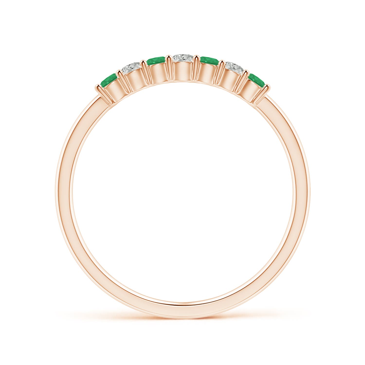 A - Emerald / 0.29 CT / 14 KT Rose Gold