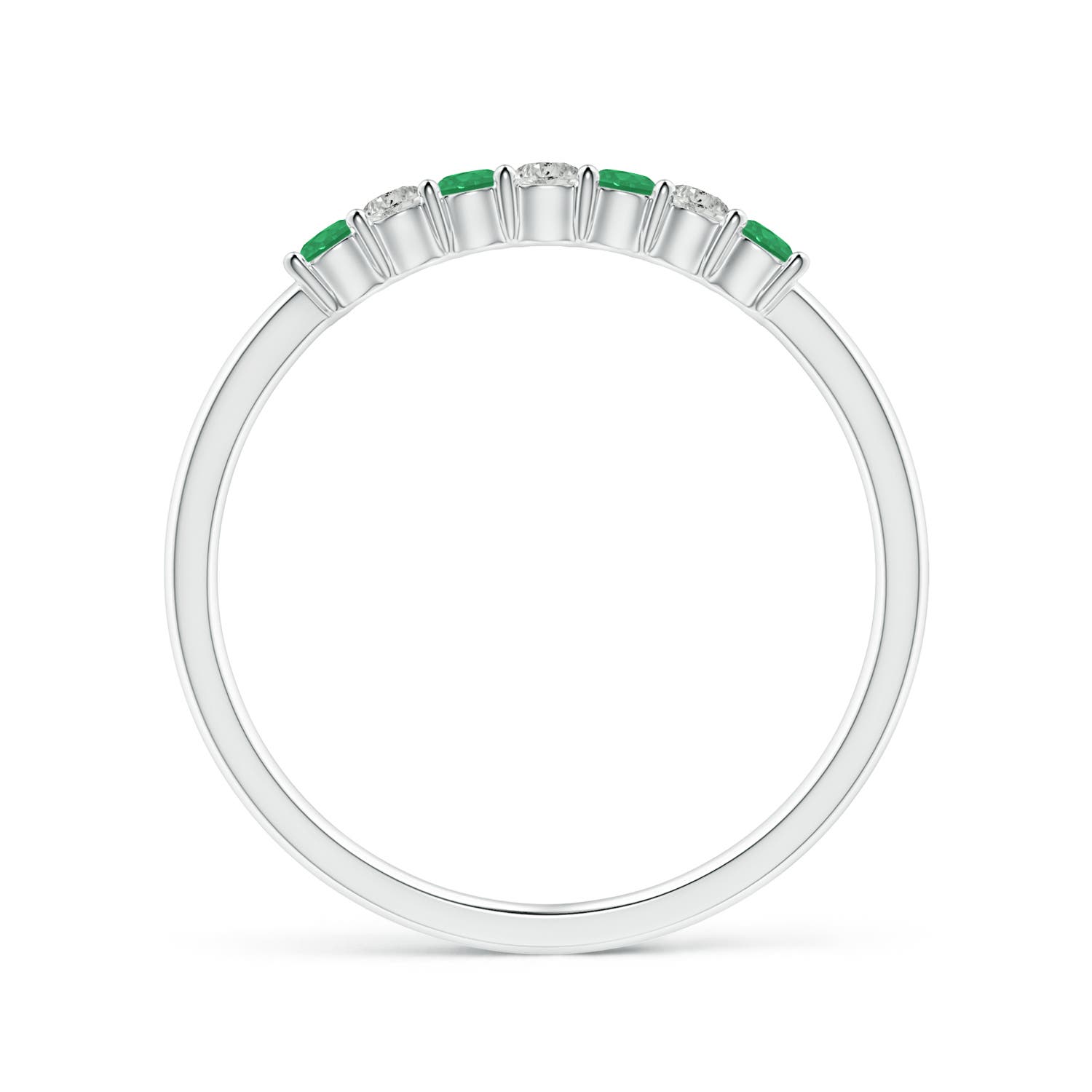 A - Emerald / 0.29 CT / 14 KT White Gold