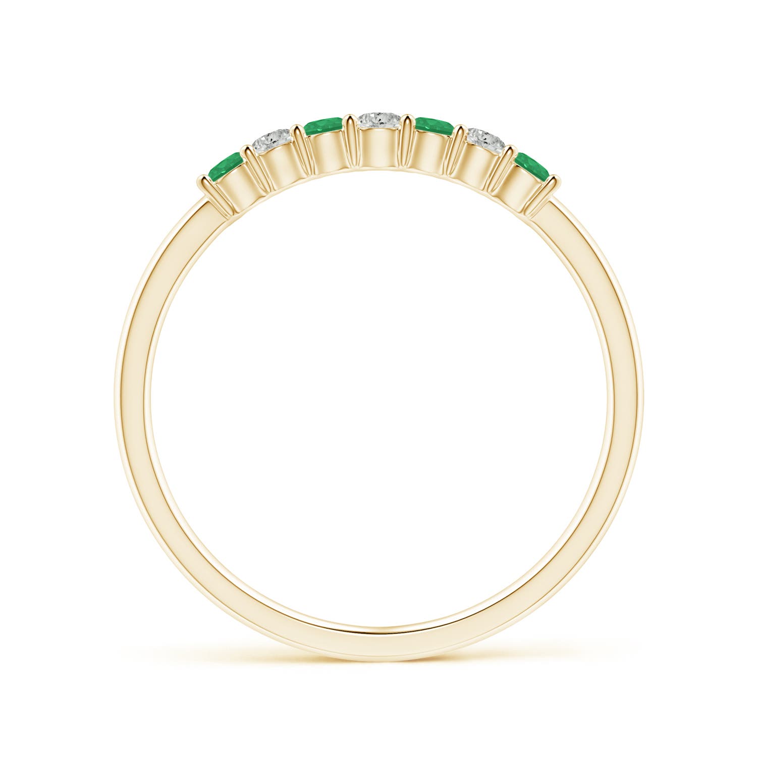 A - Emerald / 0.29 CT / 14 KT Yellow Gold