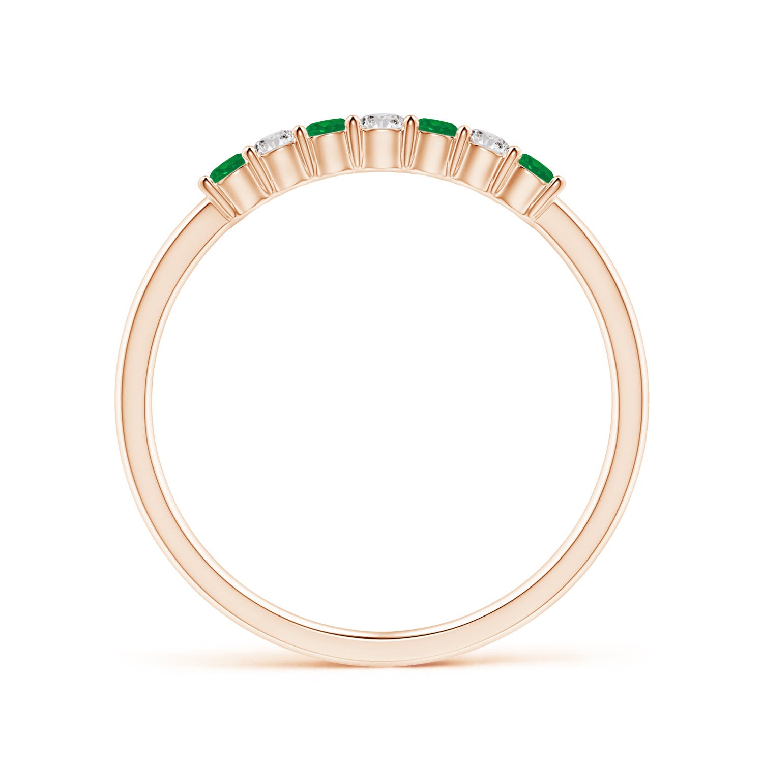 AA - Emerald / 0.29 CT / 14 KT Rose Gold