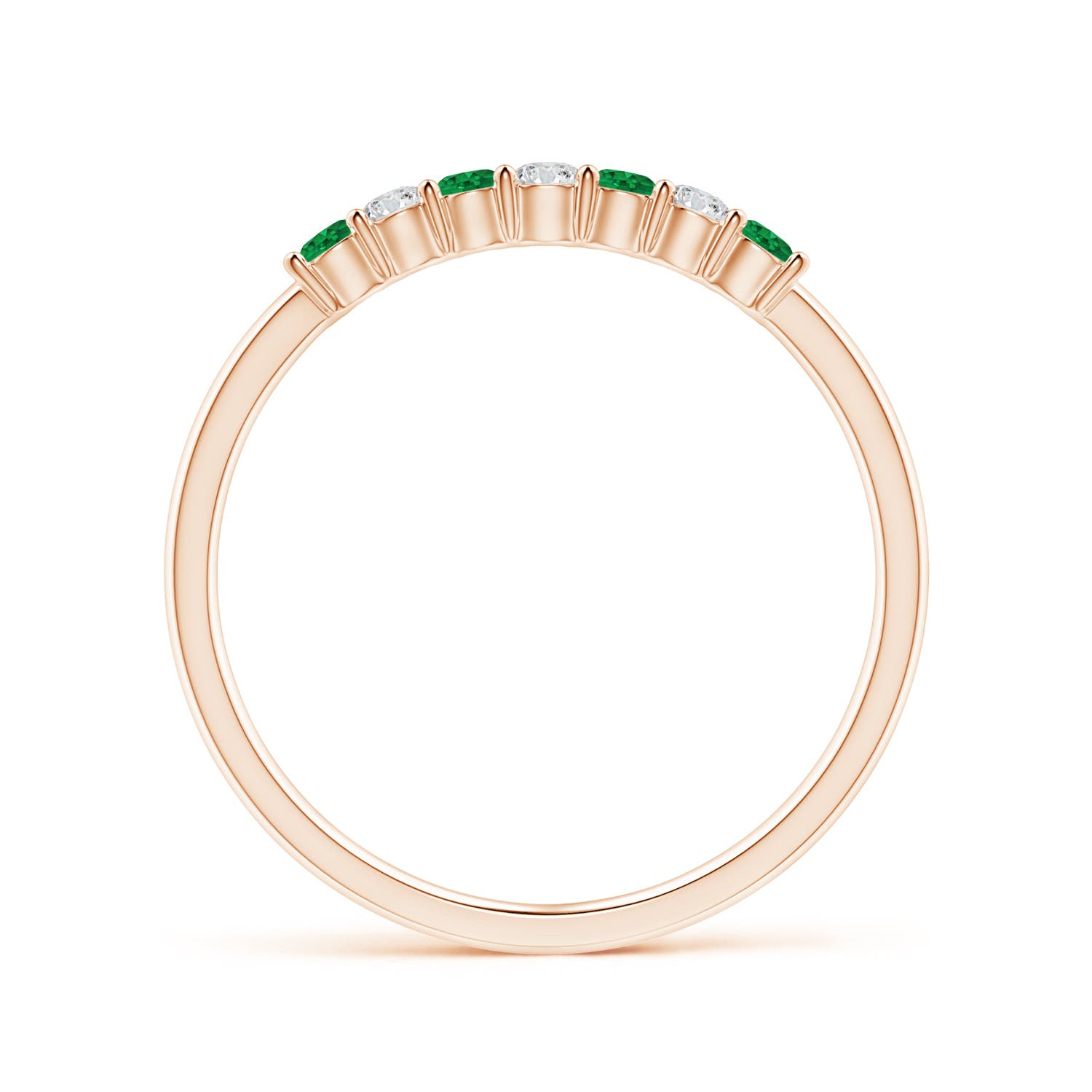 AAA - Emerald / 0.29 CT / 14 KT Rose Gold