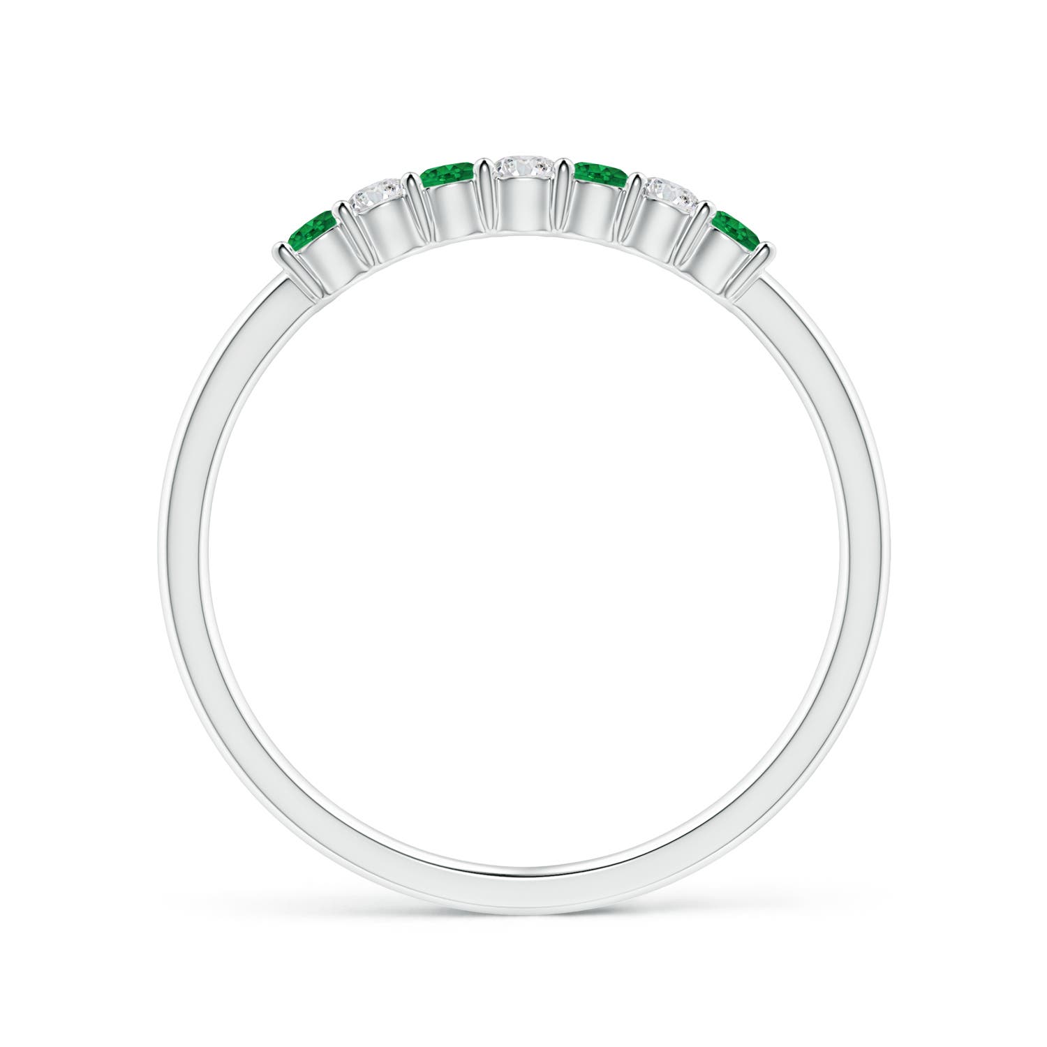 AAA - Emerald / 0.29 CT / 14 KT White Gold