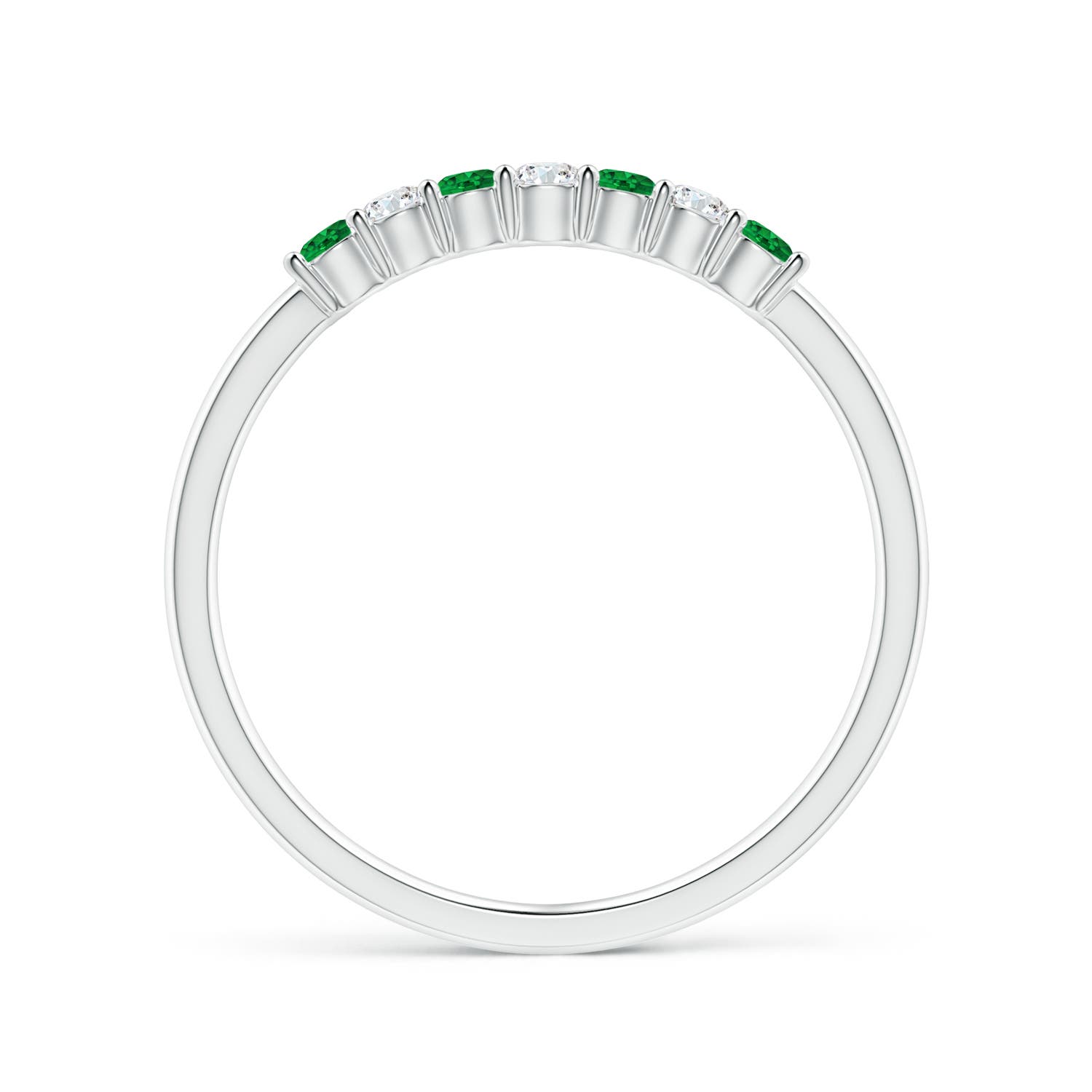 AAAA - Emerald / 0.29 CT / 14 KT White Gold